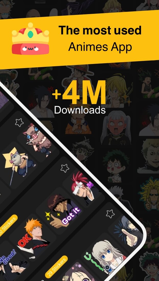 اسکرین شات 2 برنامه Anime stickers for whatsapp