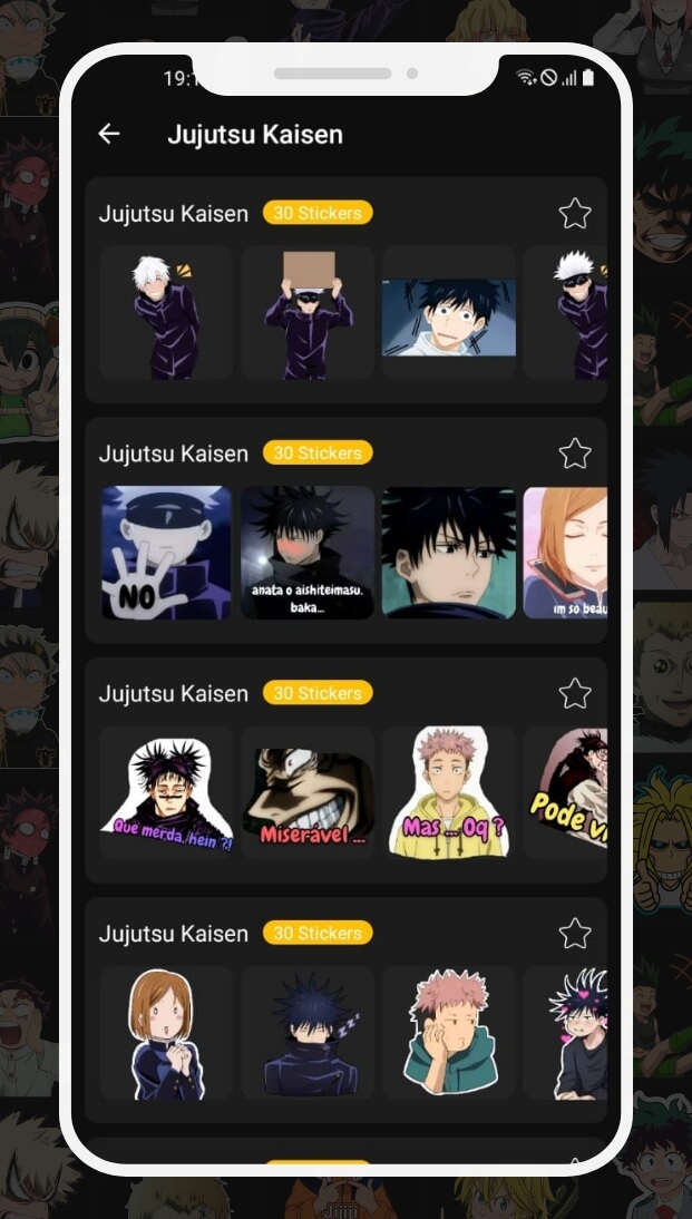 اسکرین شات 3 برنامه Anime stickers for whatsapp