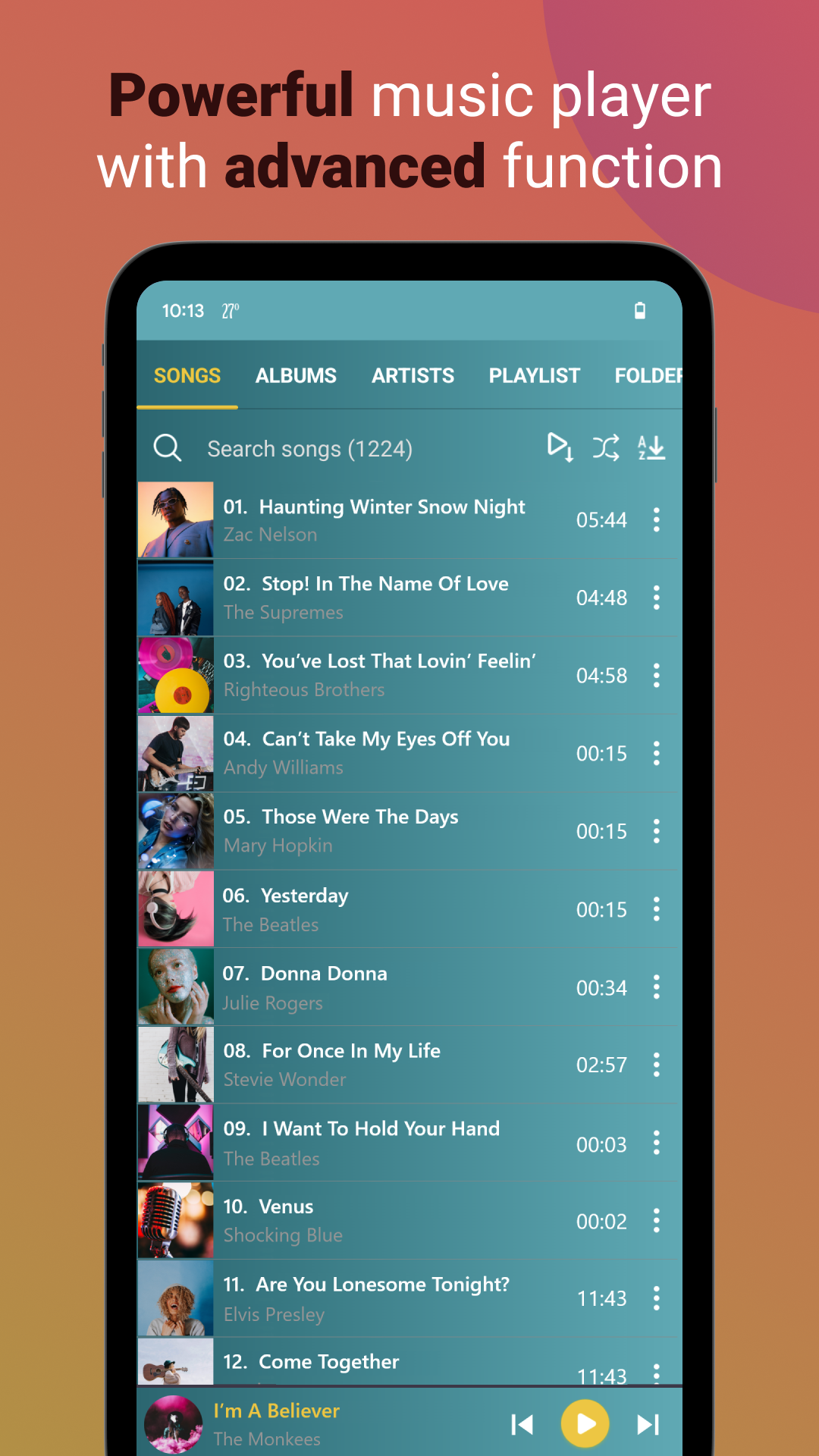 اسکرین شات 2 برنامه Music Player