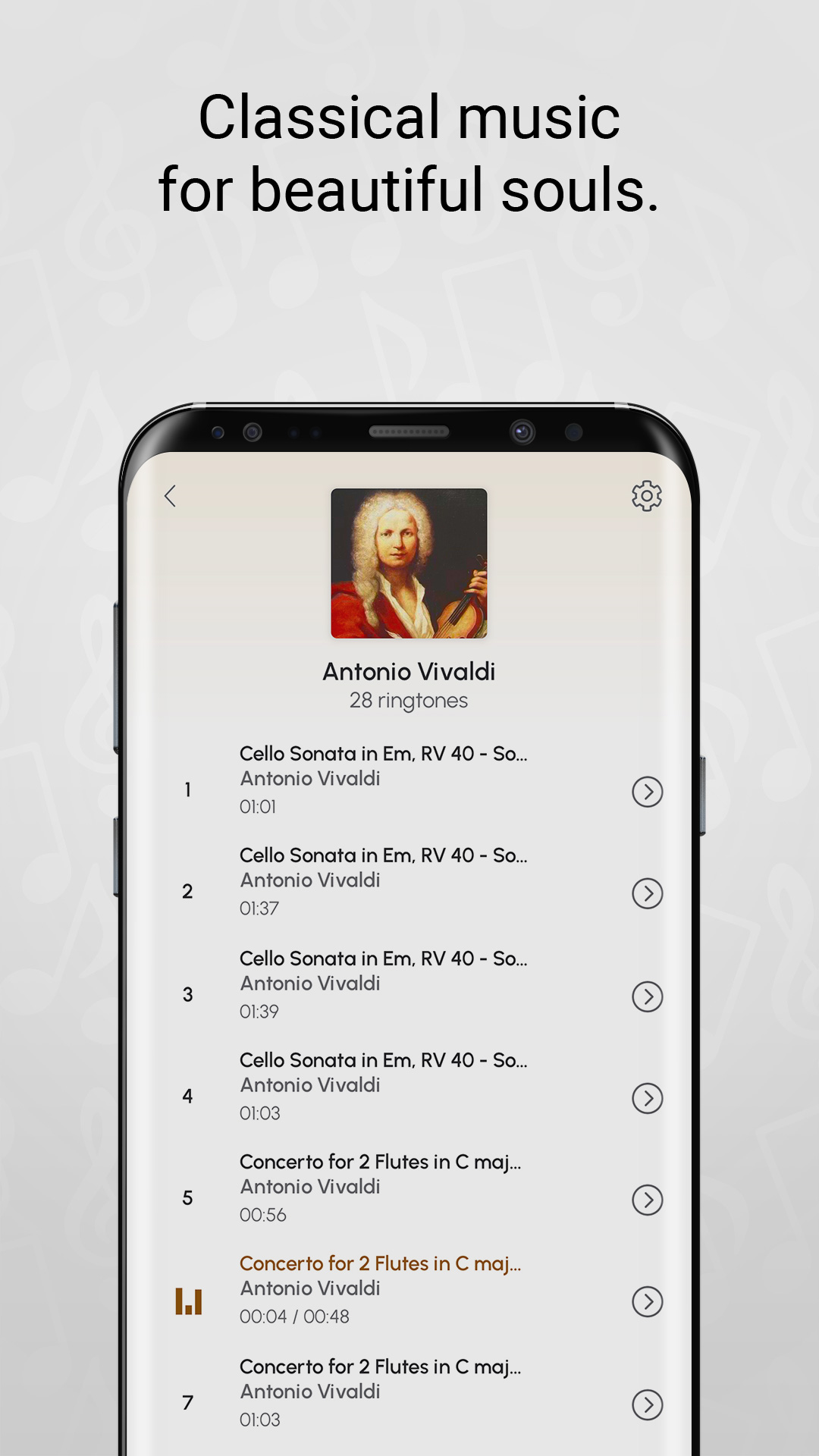 اسکرین شات 2 برنامه Classical Music Ringtones