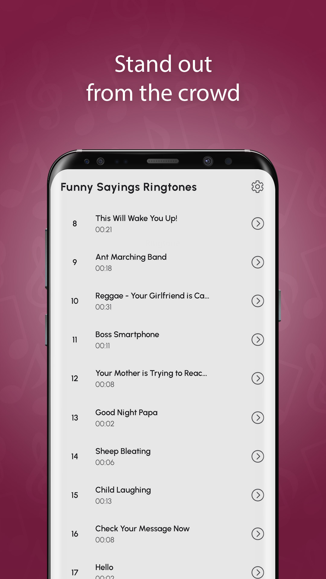 اسکرین شات 2 برنامه Funny Sayings Ringtones