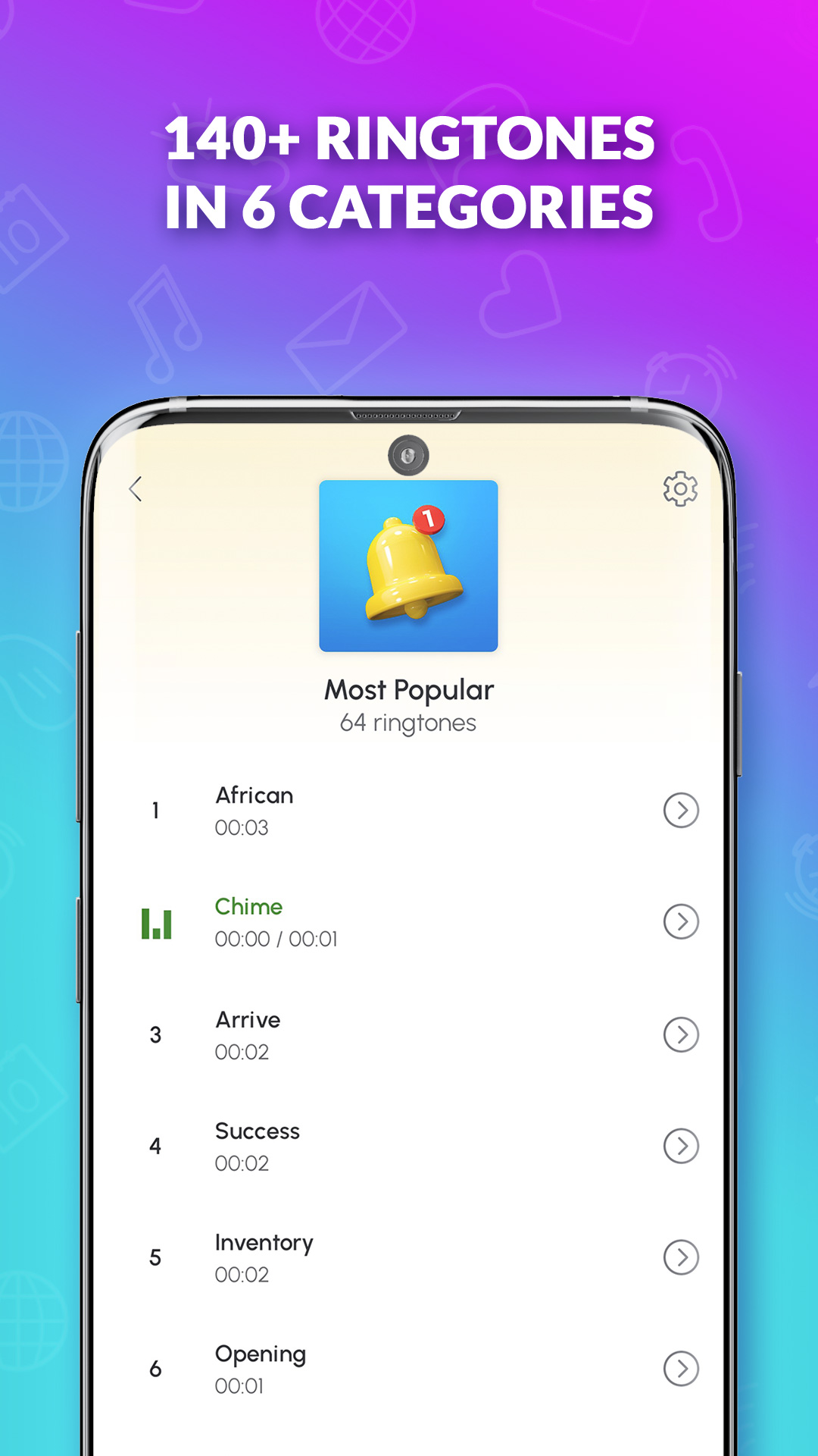 اسکرین شات 2 برنامه Notification Sounds