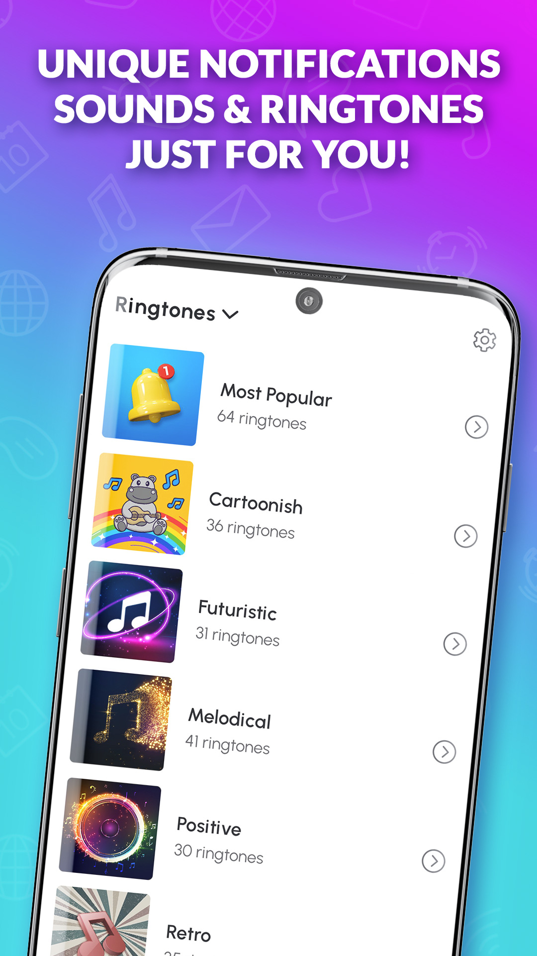 اسکرین شات 1 برنامه Notification Sounds