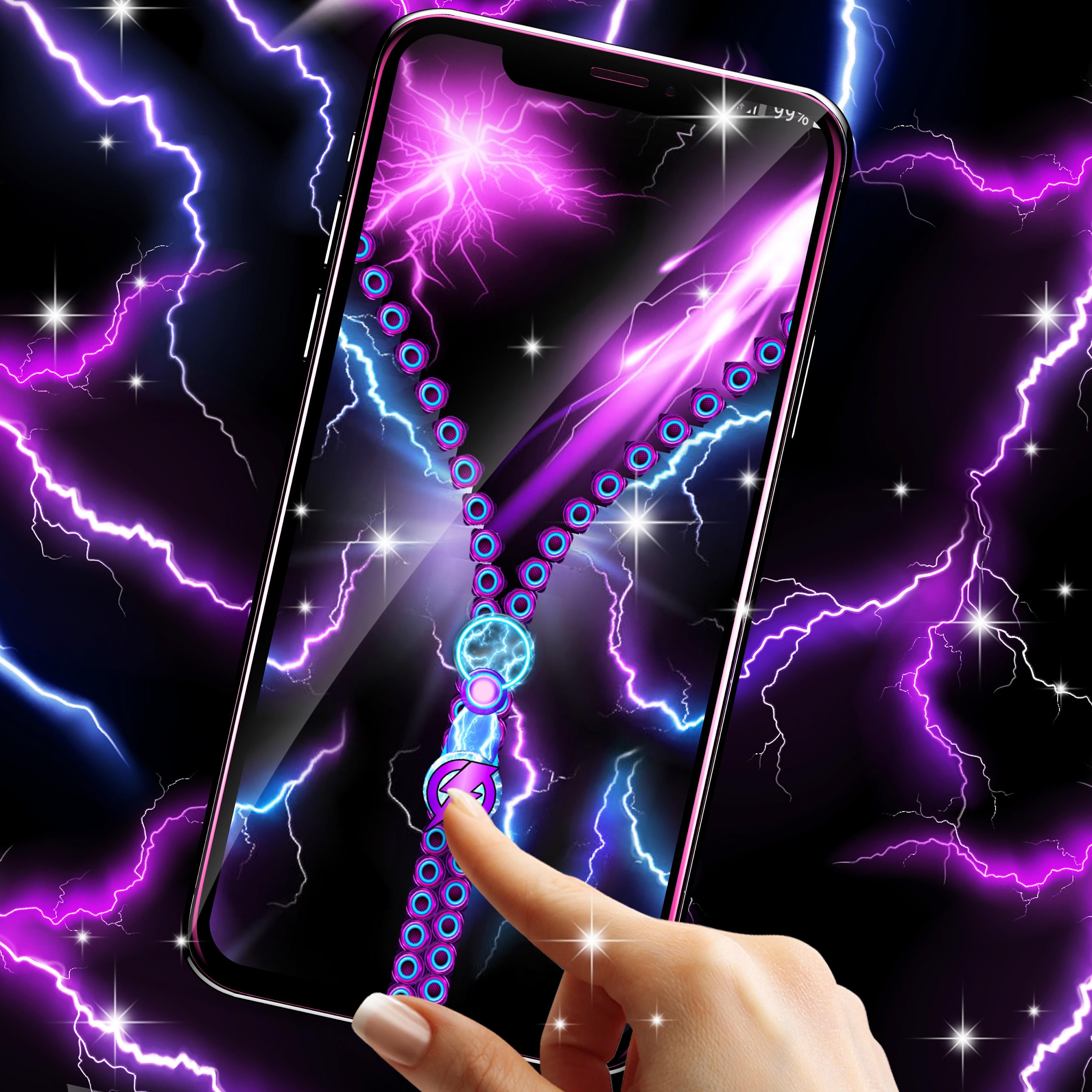 اسکرین شات 3 برنامه Electric lock screen