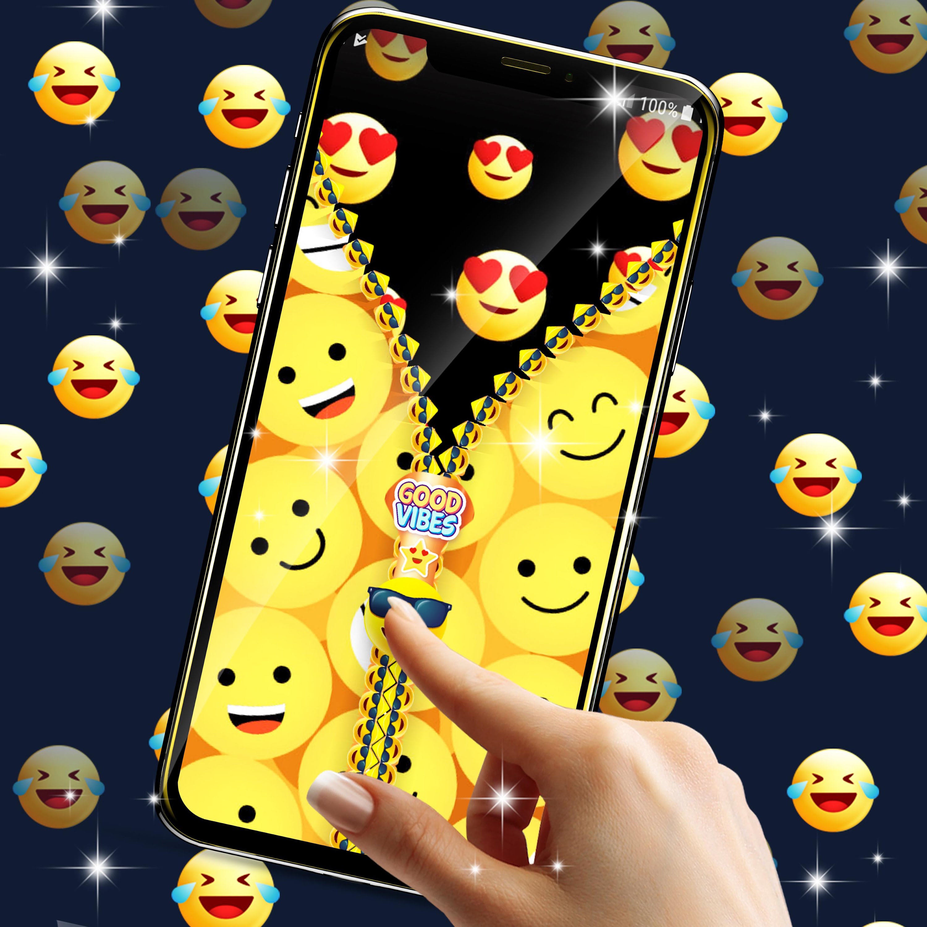 اسکرین شات 7 برنامه Emoji smiley zip locker