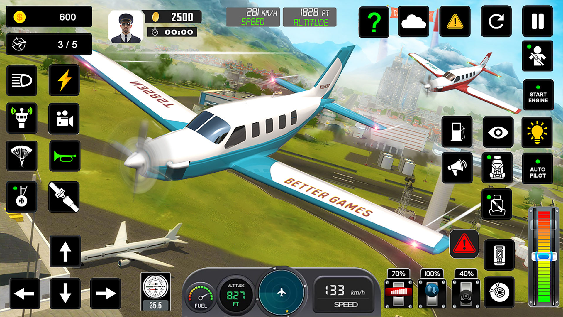 اسکرین شات 5 بازی Flight Simulator : Plane Games