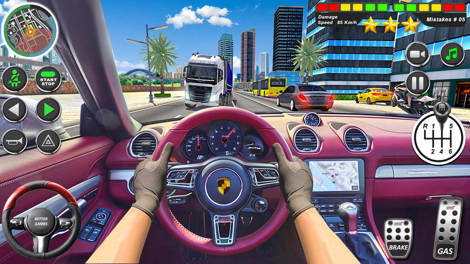 اسکرین شات 3 بازی City Driving School Car Games