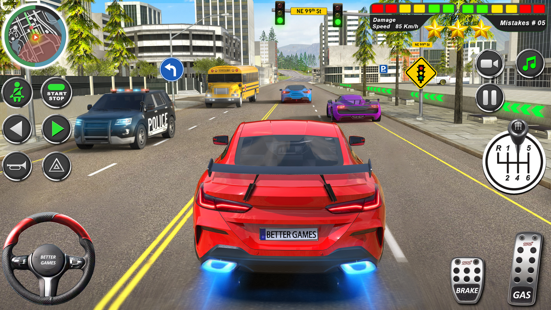 اسکرین شات 5 بازی City Driving School Car Games