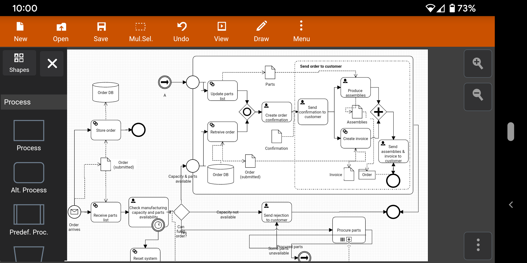 اسکرین شات 1 برنامه Flowdia Diagrams Lite