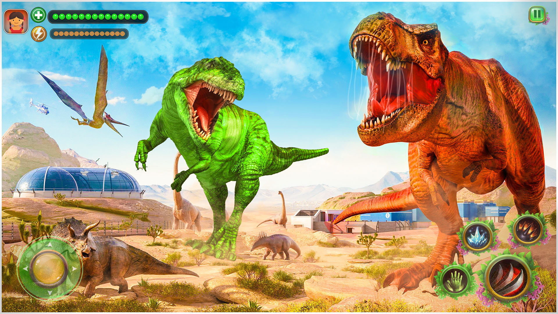 اسکرین شات 1 برنامه Real Dino game: Dinosaur Games