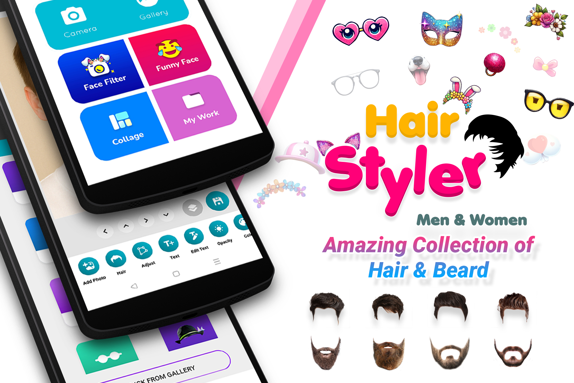 اسکرین شات 6 برنامه Hair Style Photo Editor