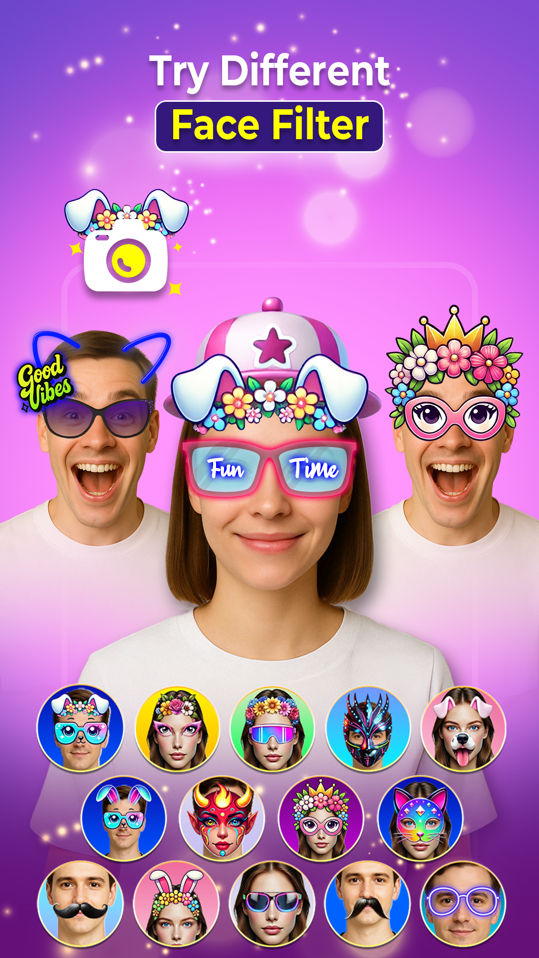 اسکرین شات 8 برنامه Hair Style Photo Editor