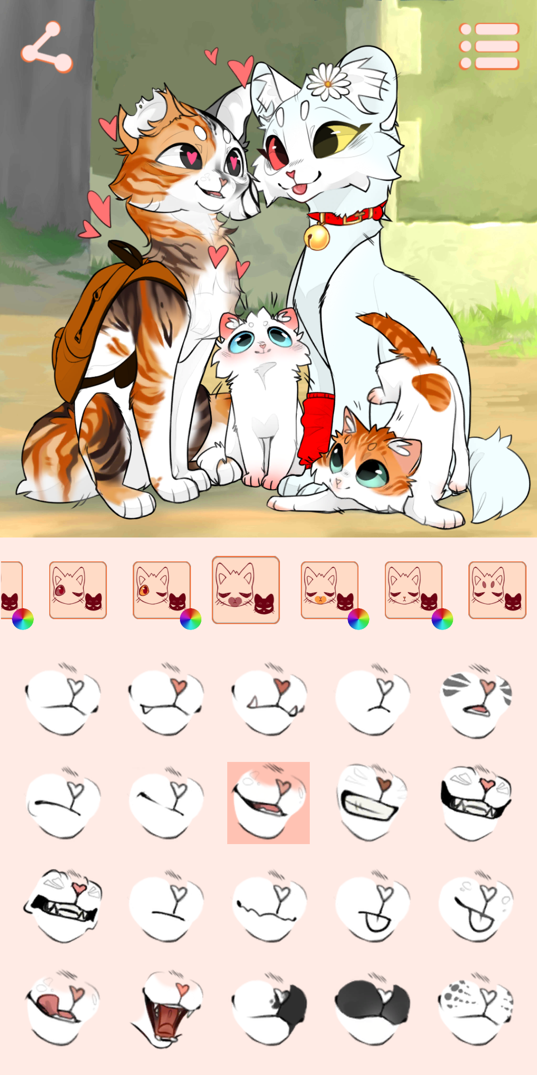 اسکرین شات 2 برنامه Avatar Maker: Couple of Cats