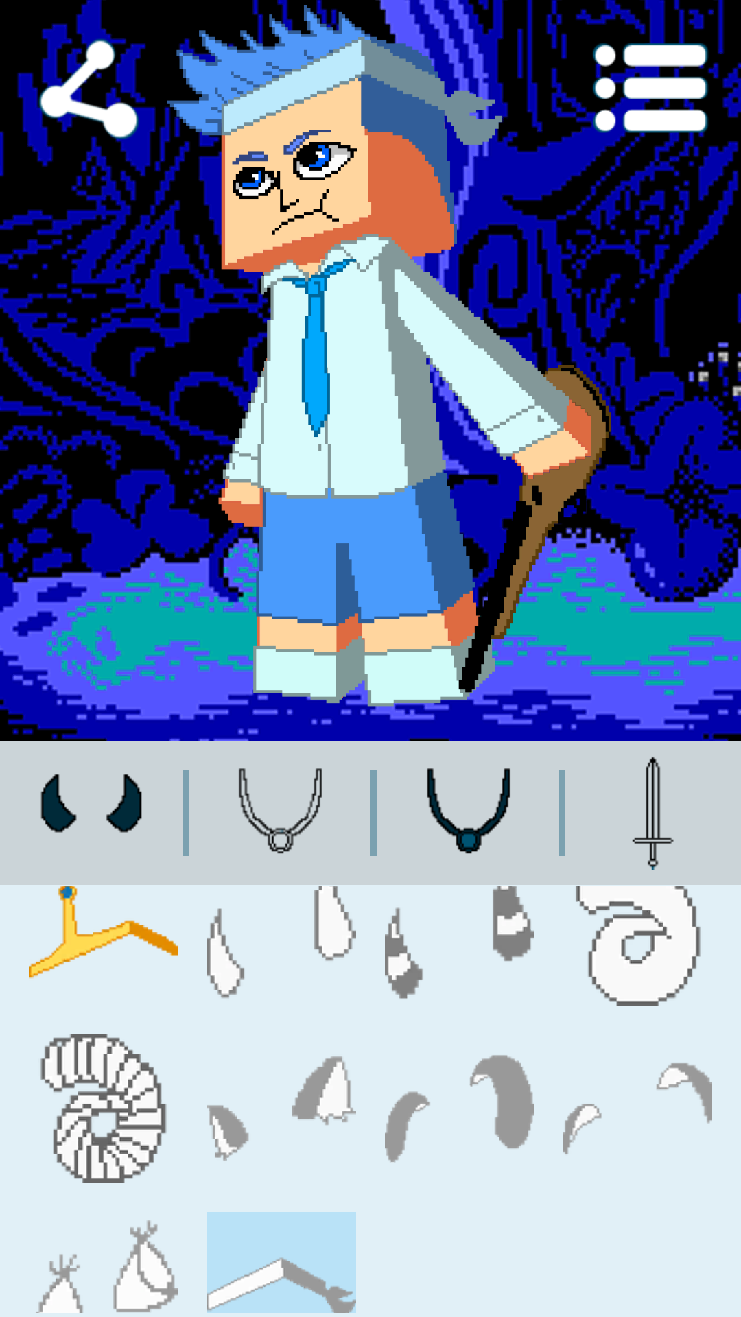 اسکرین شات 4 برنامه Avatar Maker: Cube Games