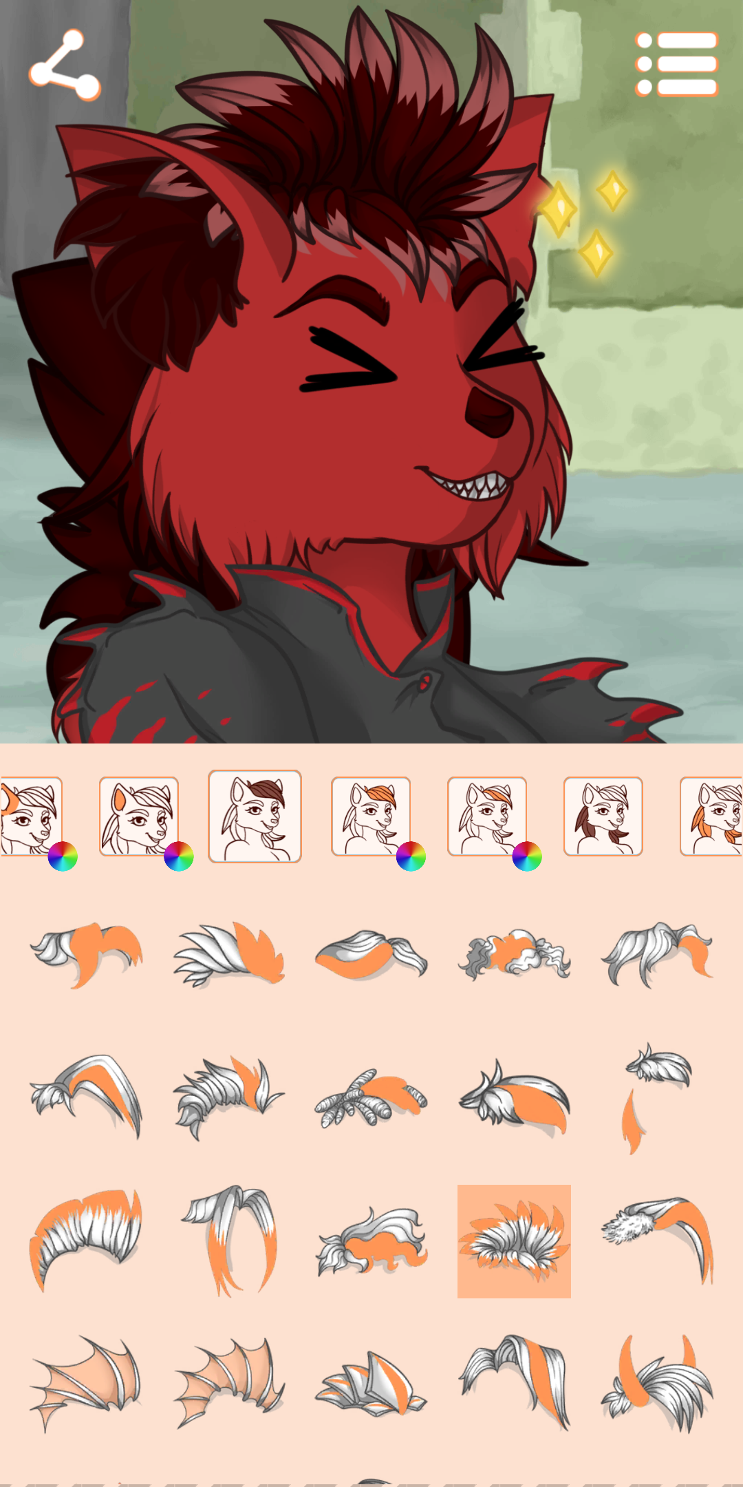 اسکرین شات 6 برنامه Avatar Maker: Furry Head