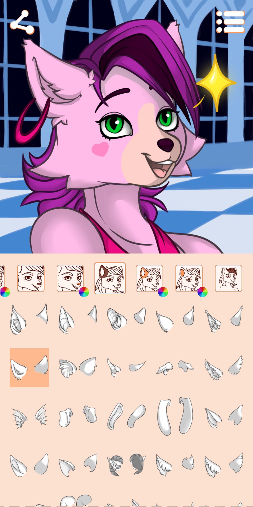 اسکرین شات 2 برنامه Avatar Maker: Furry Head