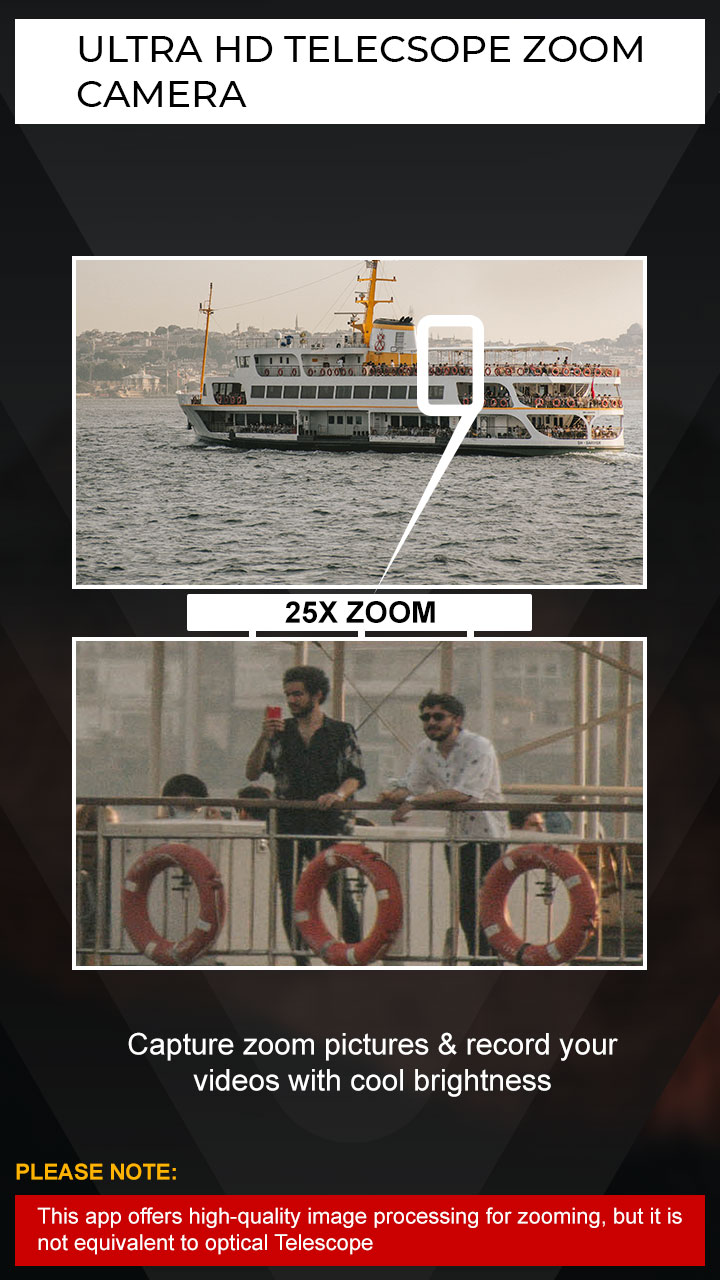 اسکرین شات 5 برنامه Big Telescope Zoom HD Camera