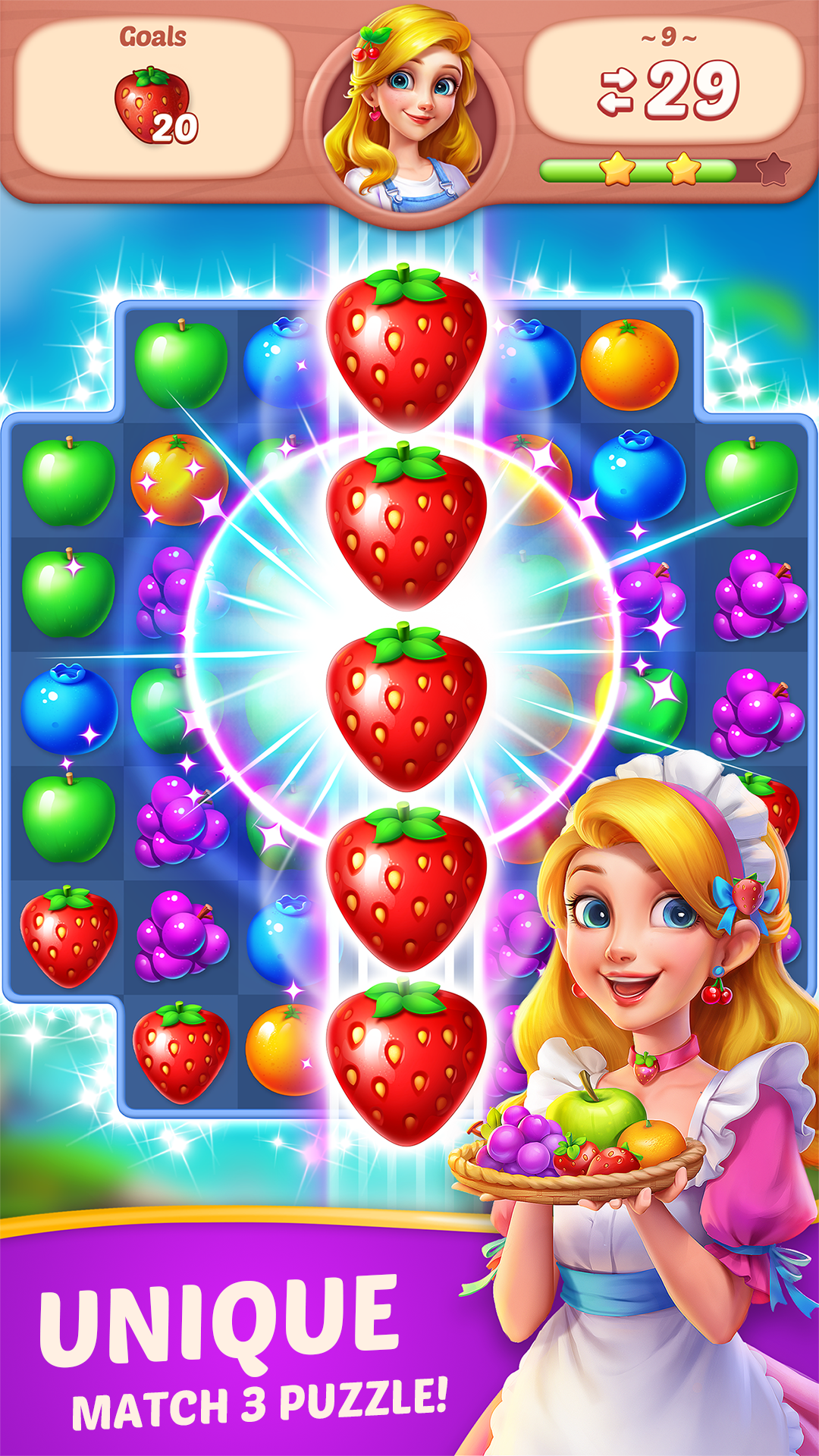 اسکرین شات 1 بازی Fruit Diary - Match 3 Games