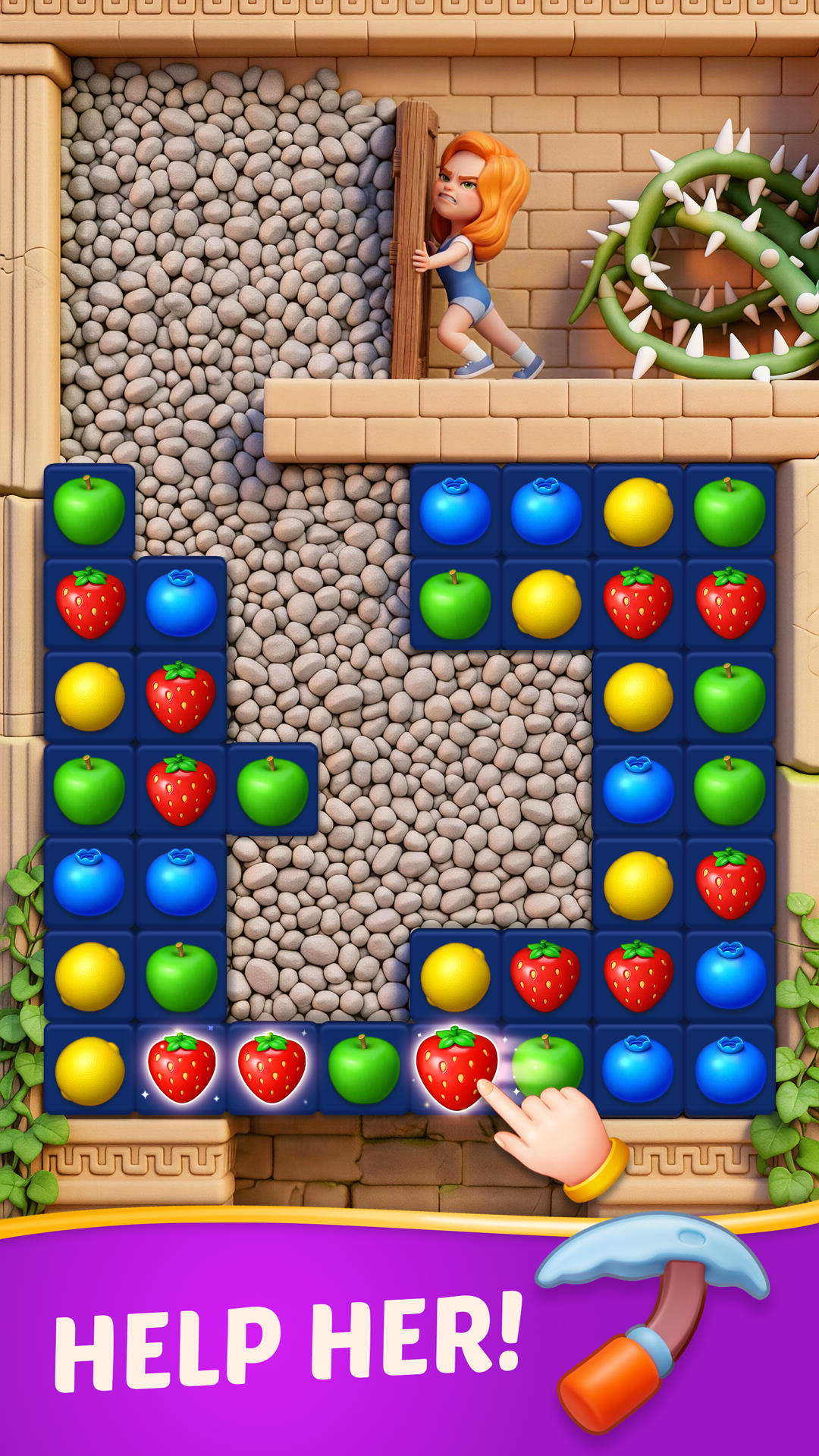 اسکرین شات 1 بازی Fruit Diary - Merge & Match 3