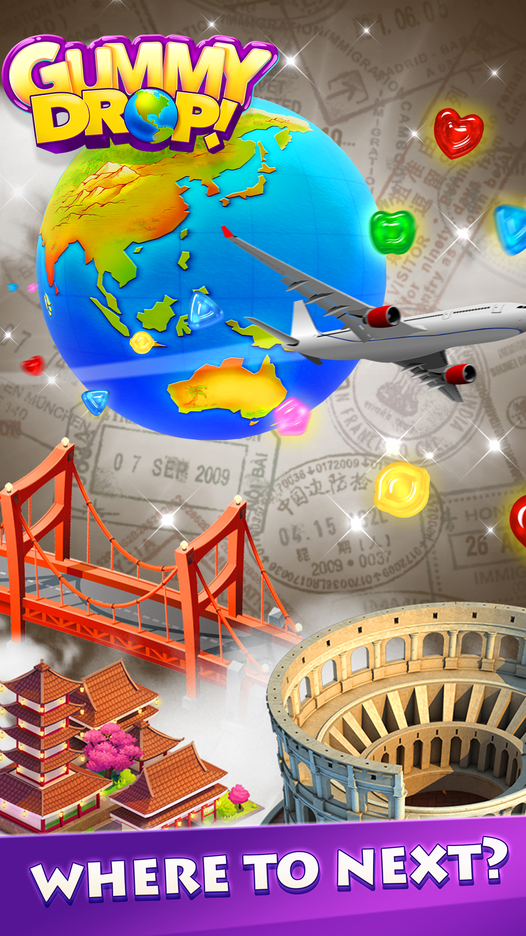 اسکرین شات 5 بازی Gummy Drop! Match 3 & Travel