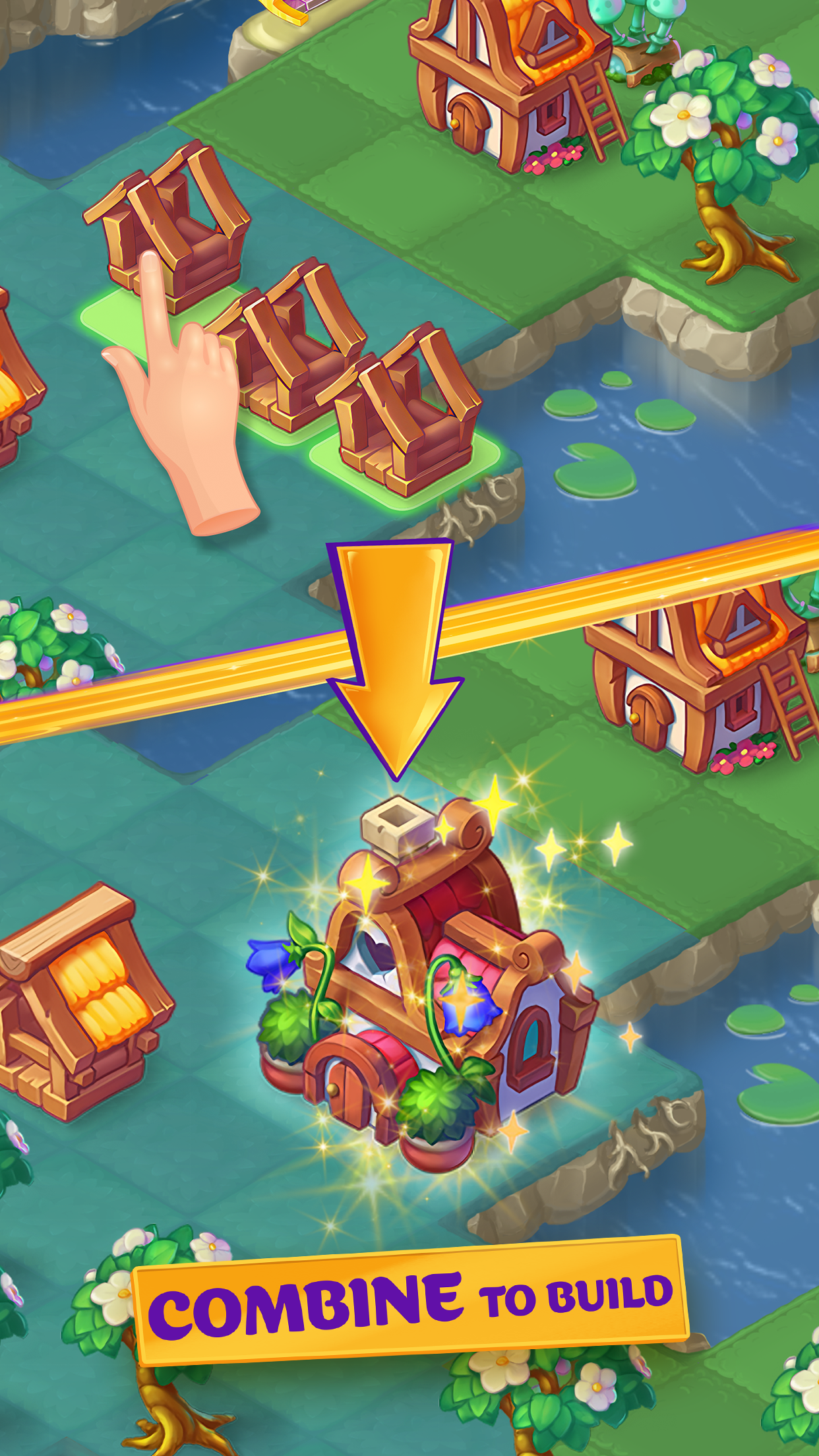 اسکرین شات 4 بازی EverMerge: Fantasy Merge Games