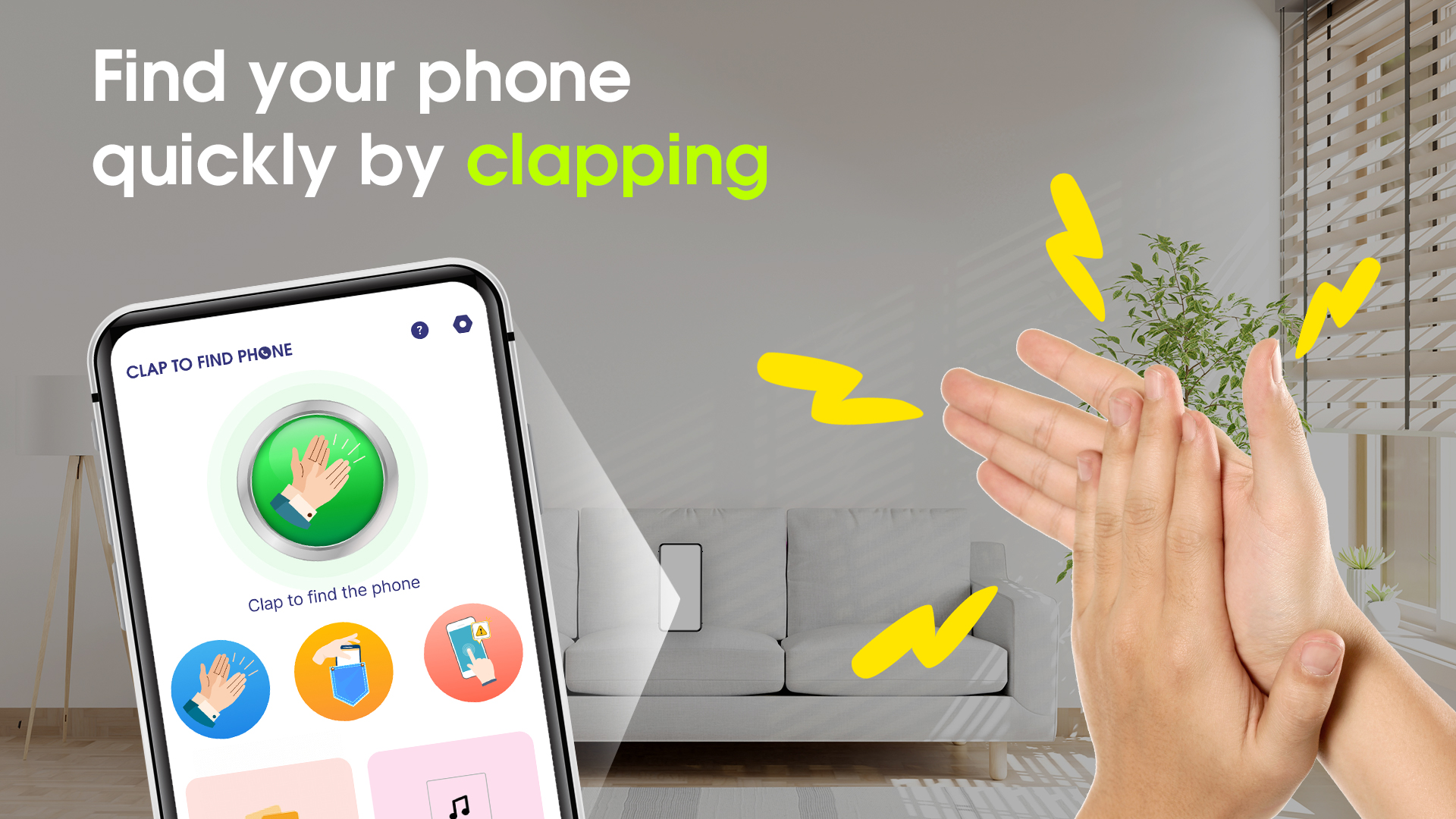 اسکرین شات 2 برنامه Find Phone by Clap, Whistle