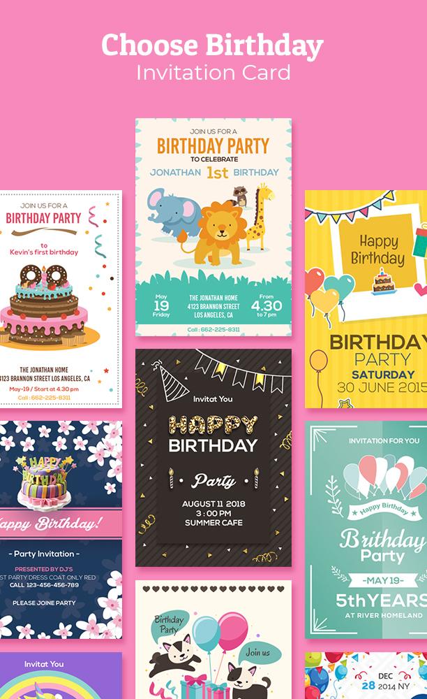 اسکرین شات 1 برنامه Birthday Invitation Maker