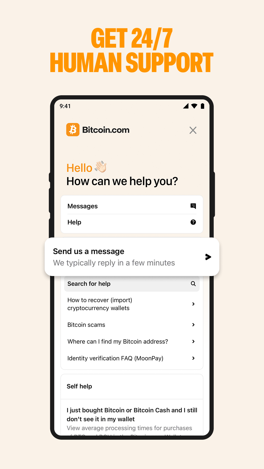 اسکرین شات 7 برنامه Bitcoin.com: Crypto Wallet