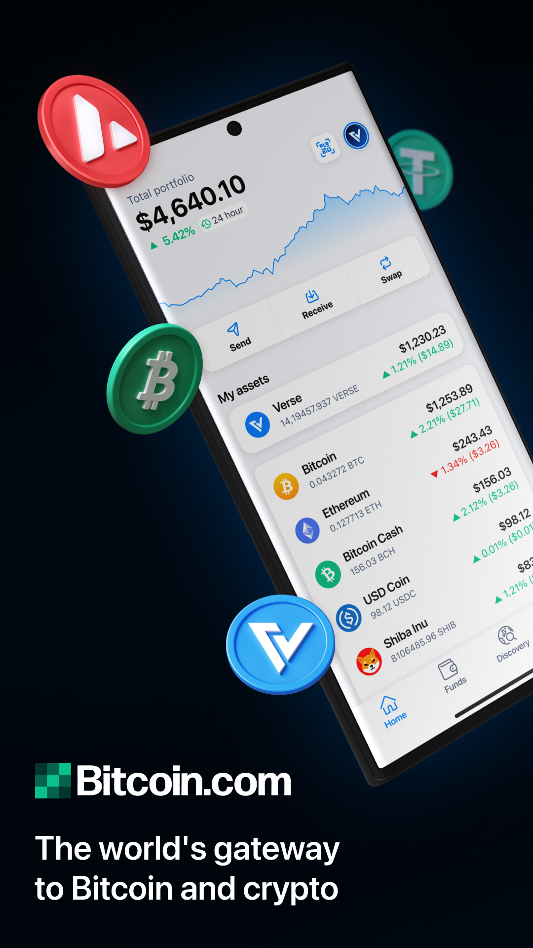 اسکرین شات 1 برنامه Bitcoin & Crypto DeFi Wallet