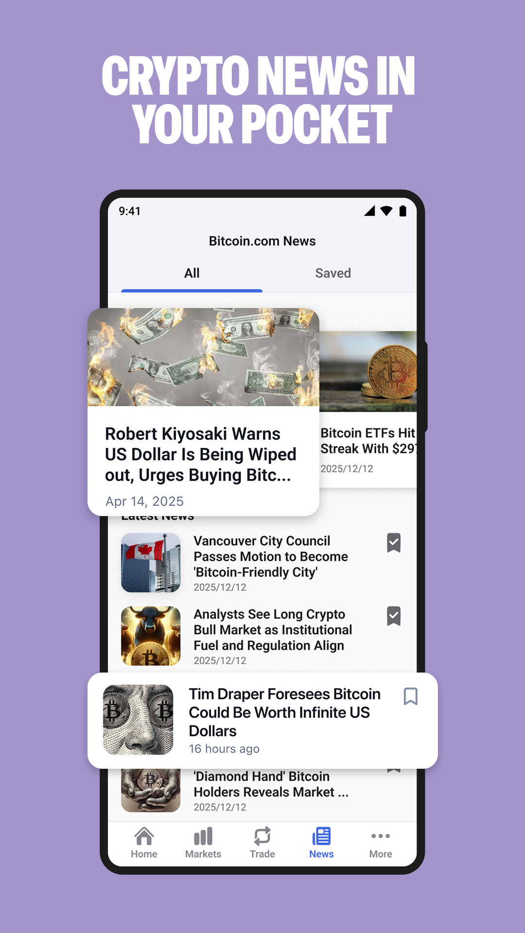 اسکرین شات 6 برنامه Bitcoin.com: Crypto Wallet