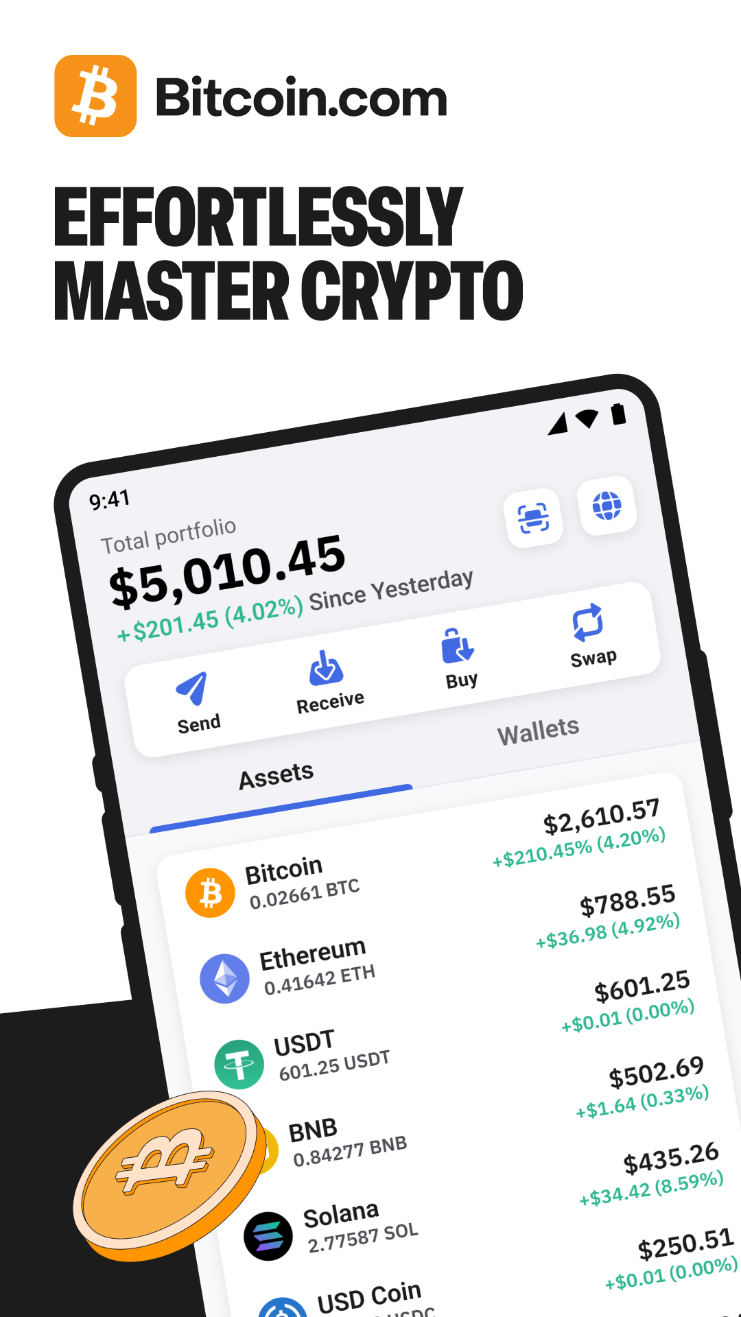 اسکرین شات 1 برنامه Bitcoin.com: Crypto Wallet