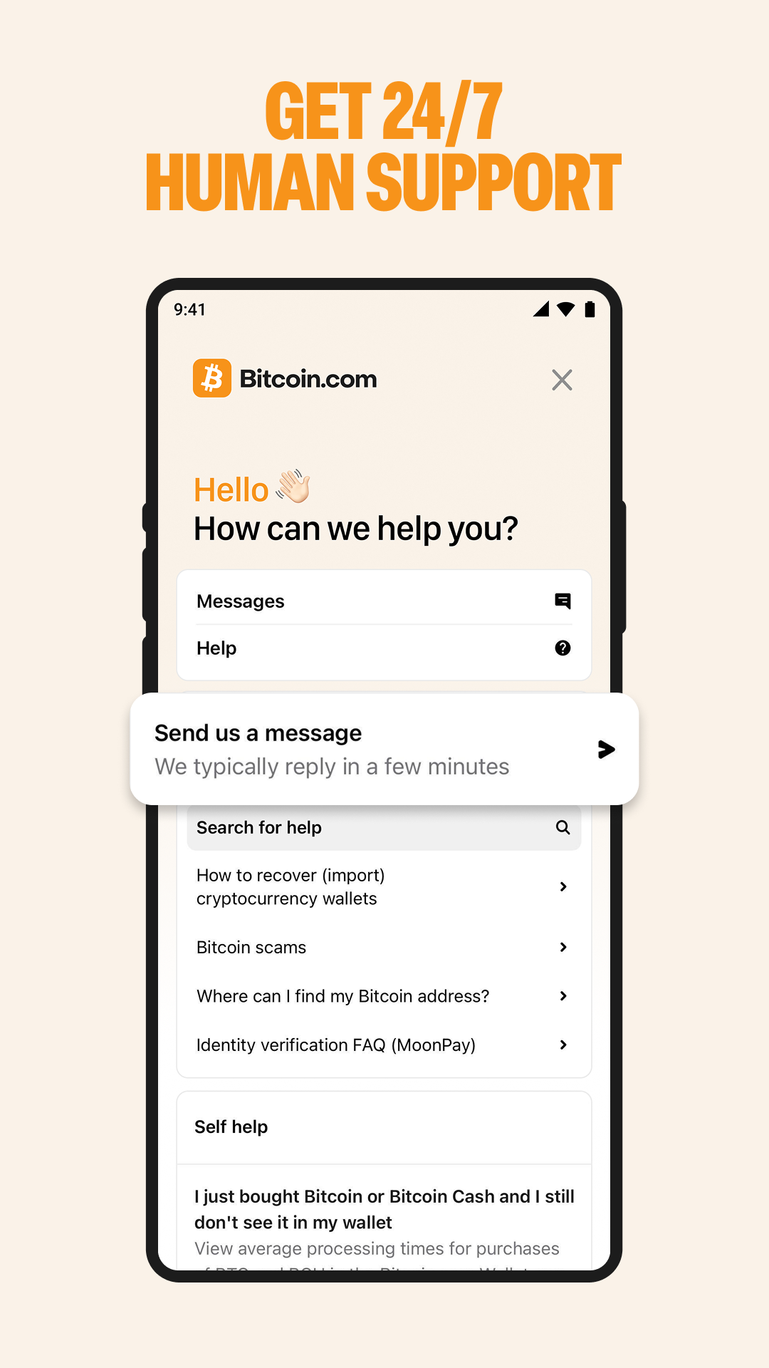 اسکرین شات 7 برنامه Bitcoin.com: Crypto Wallet