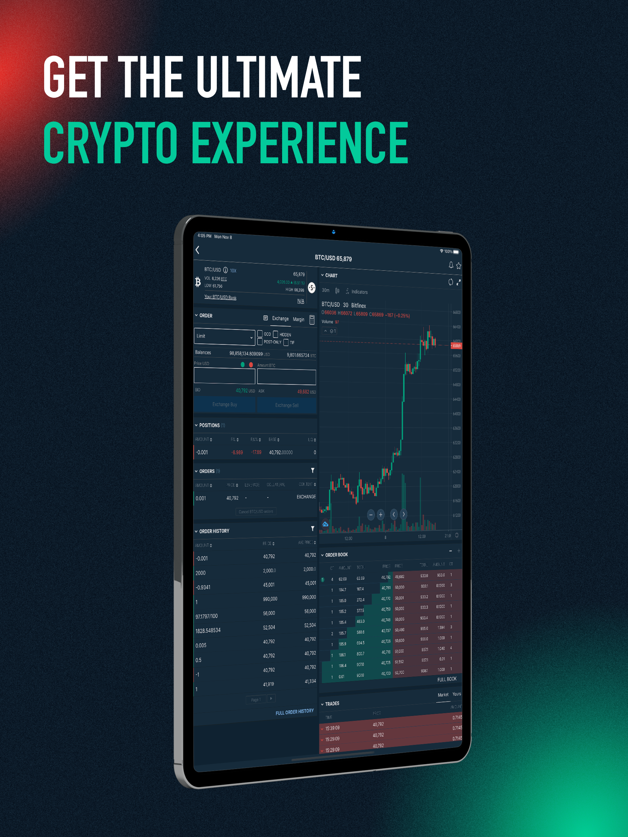 اسکرین شات 1 برنامه Bitfinex: Trade Digital Assets