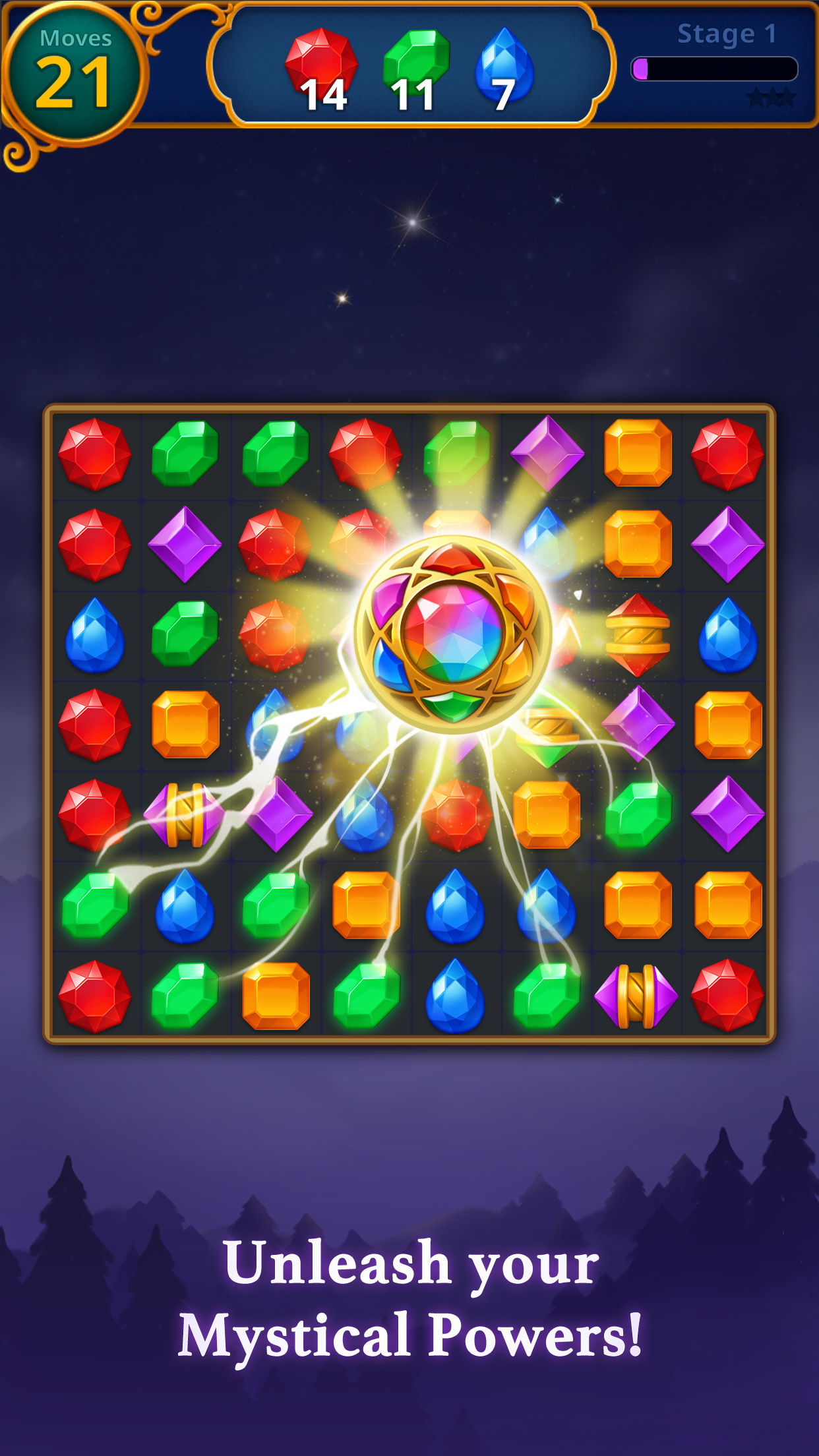 اسکرین شات 2 بازی Jewels Magic: Mystery Match 3