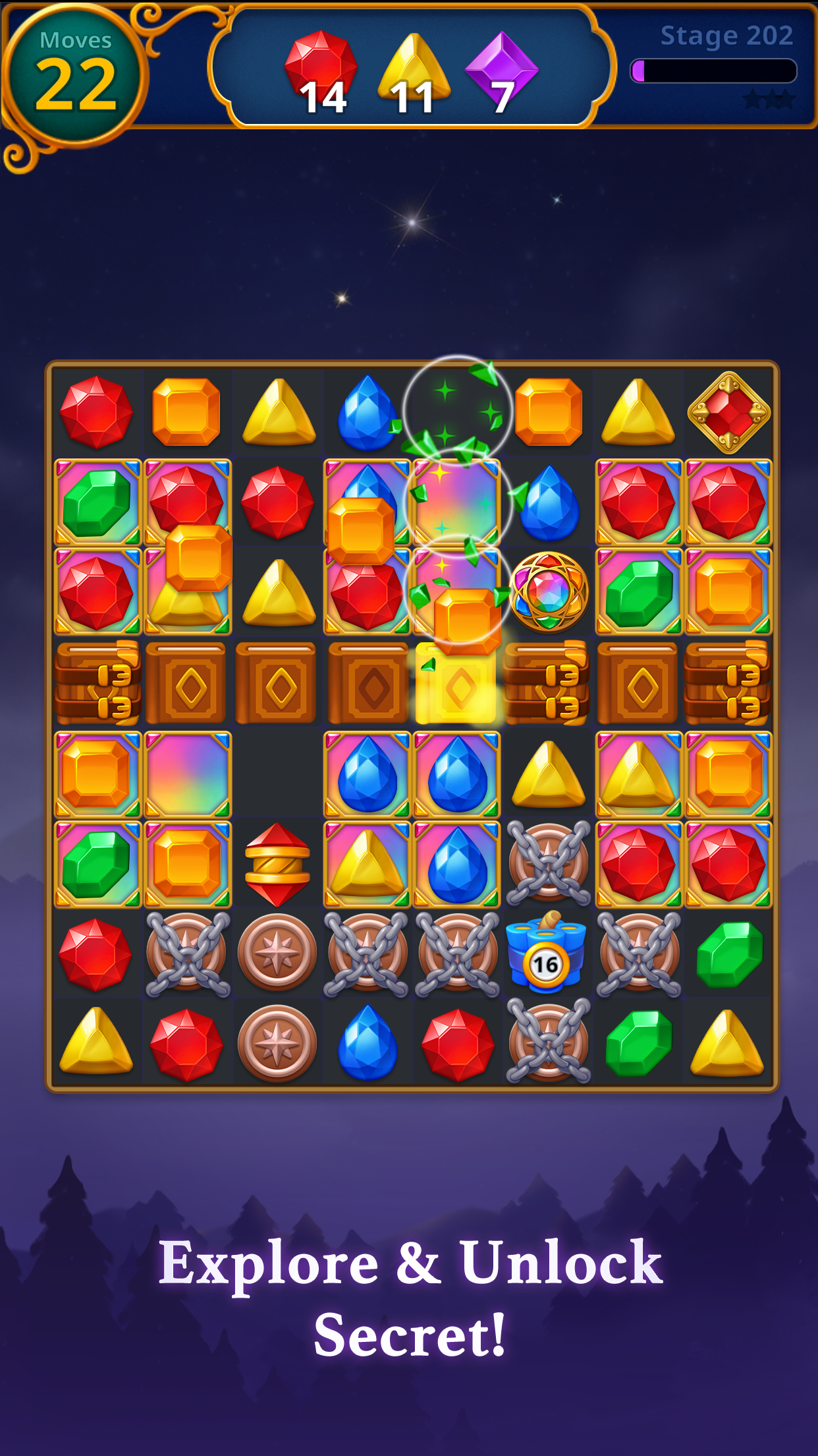 اسکرین شات 3 بازی Jewels Magic: Mystery Match 3