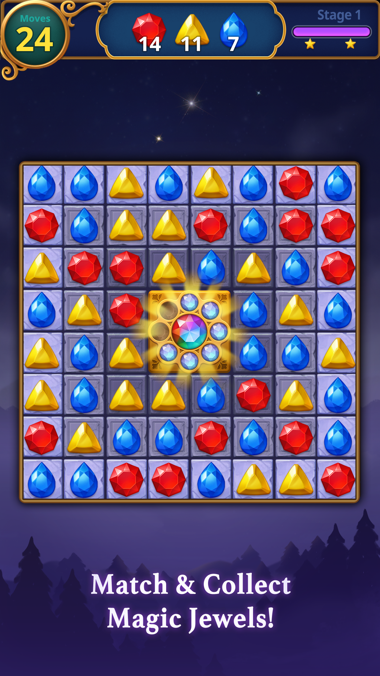 اسکرین شات 1 بازی Jewels Magic: Mystery Match 3