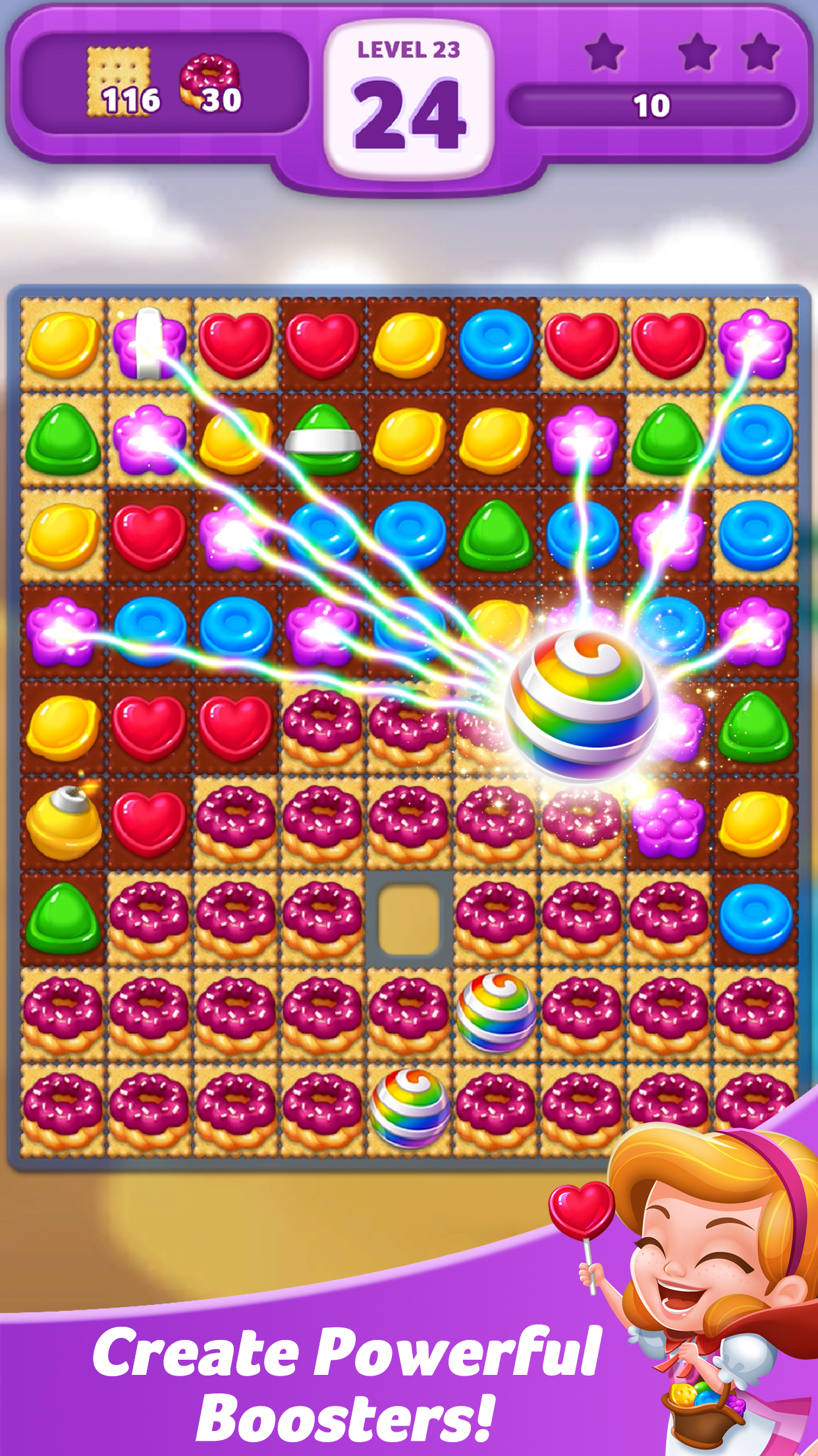 اسکرین شات 5 بازی Lollipop: Sweet Taste Match 3