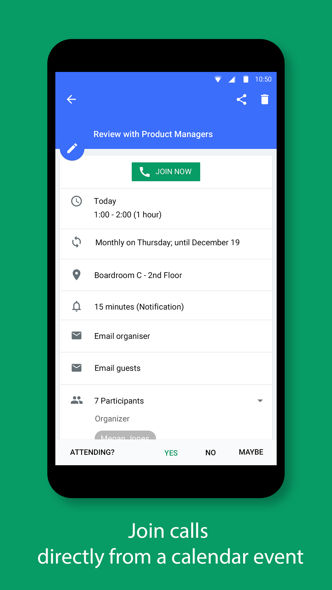 اسکرین شات 5 برنامه BlackBerry Hub+ Calendar