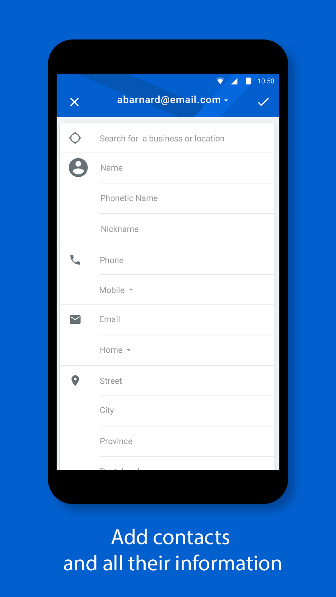 اسکرین شات 2 برنامه BlackBerry Hub+ Contacts