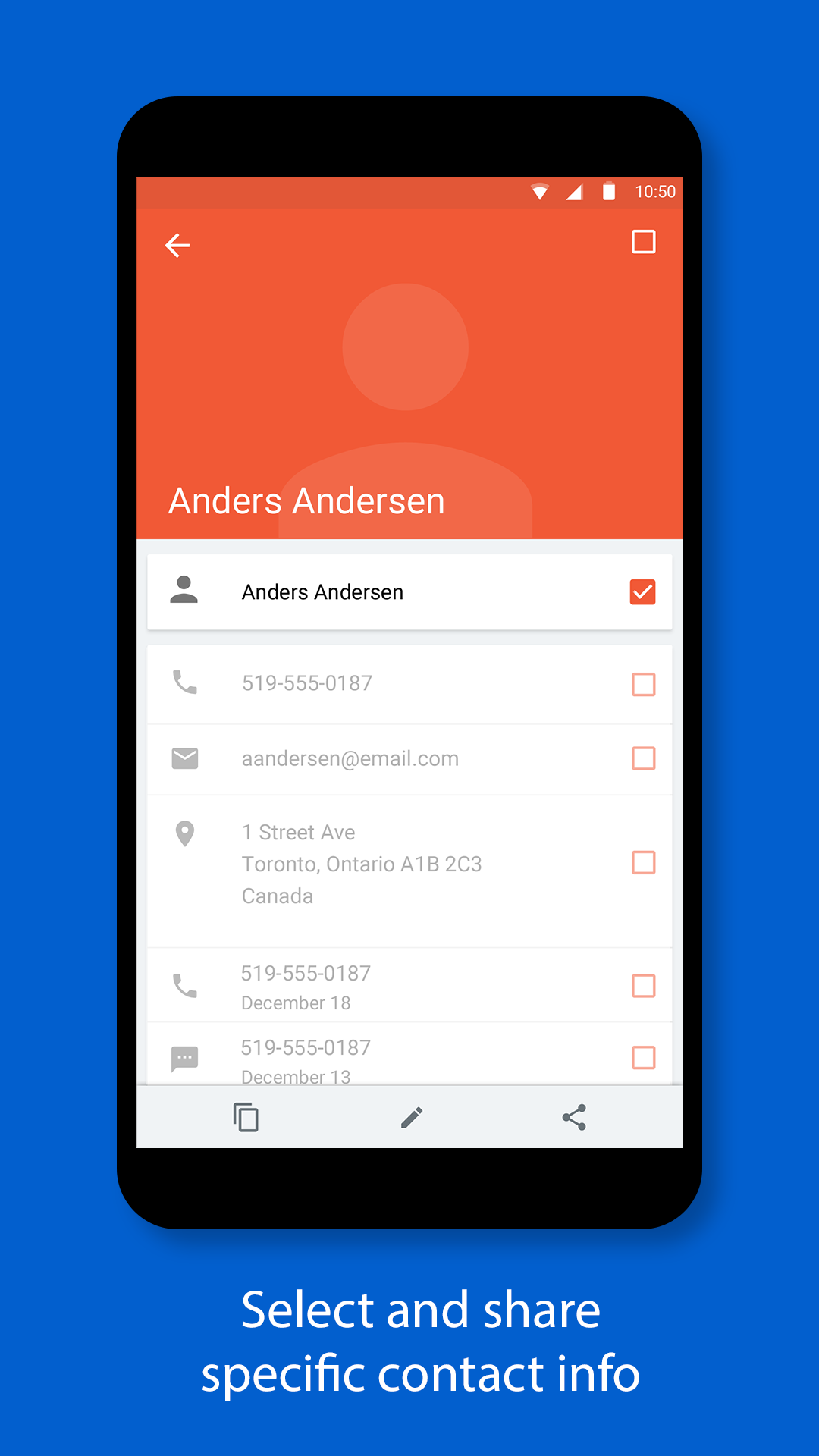 اسکرین شات 5 برنامه BlackBerry Hub+ Contacts