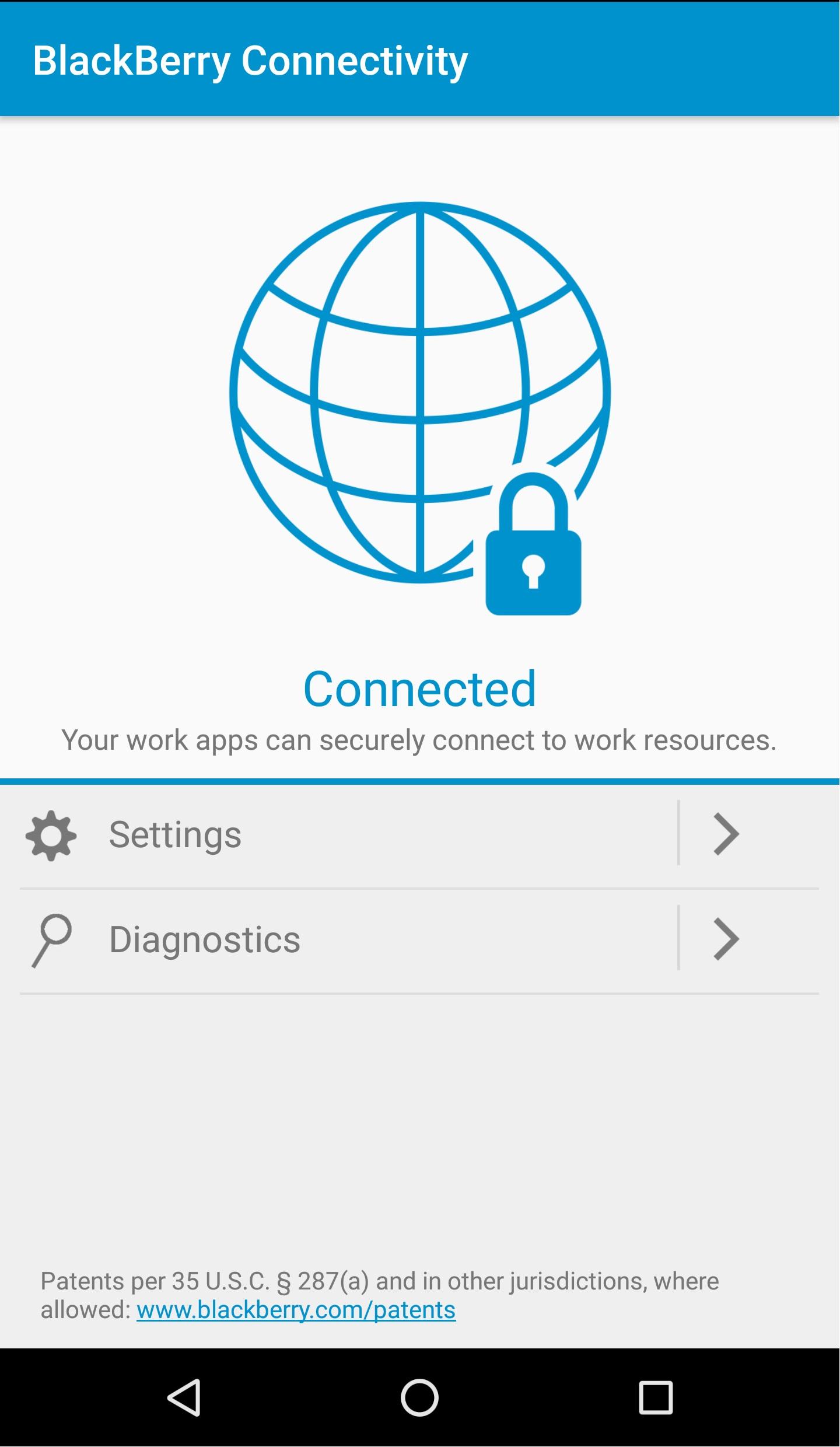 اسکرین شات 1 برنامه BlackBerry Connectivity
