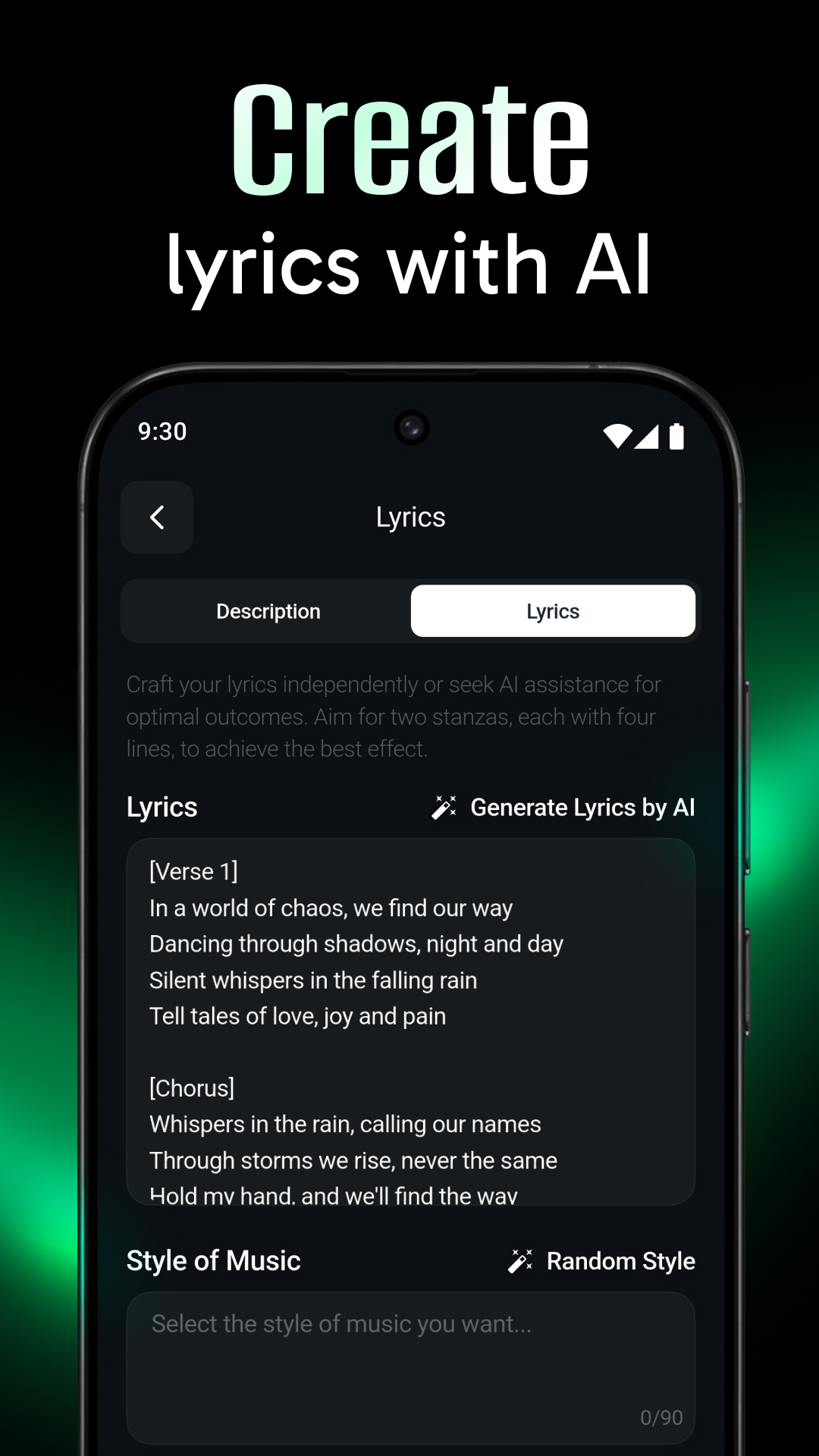 اسکرین شات 3 برنامه AI Music & Song Generator