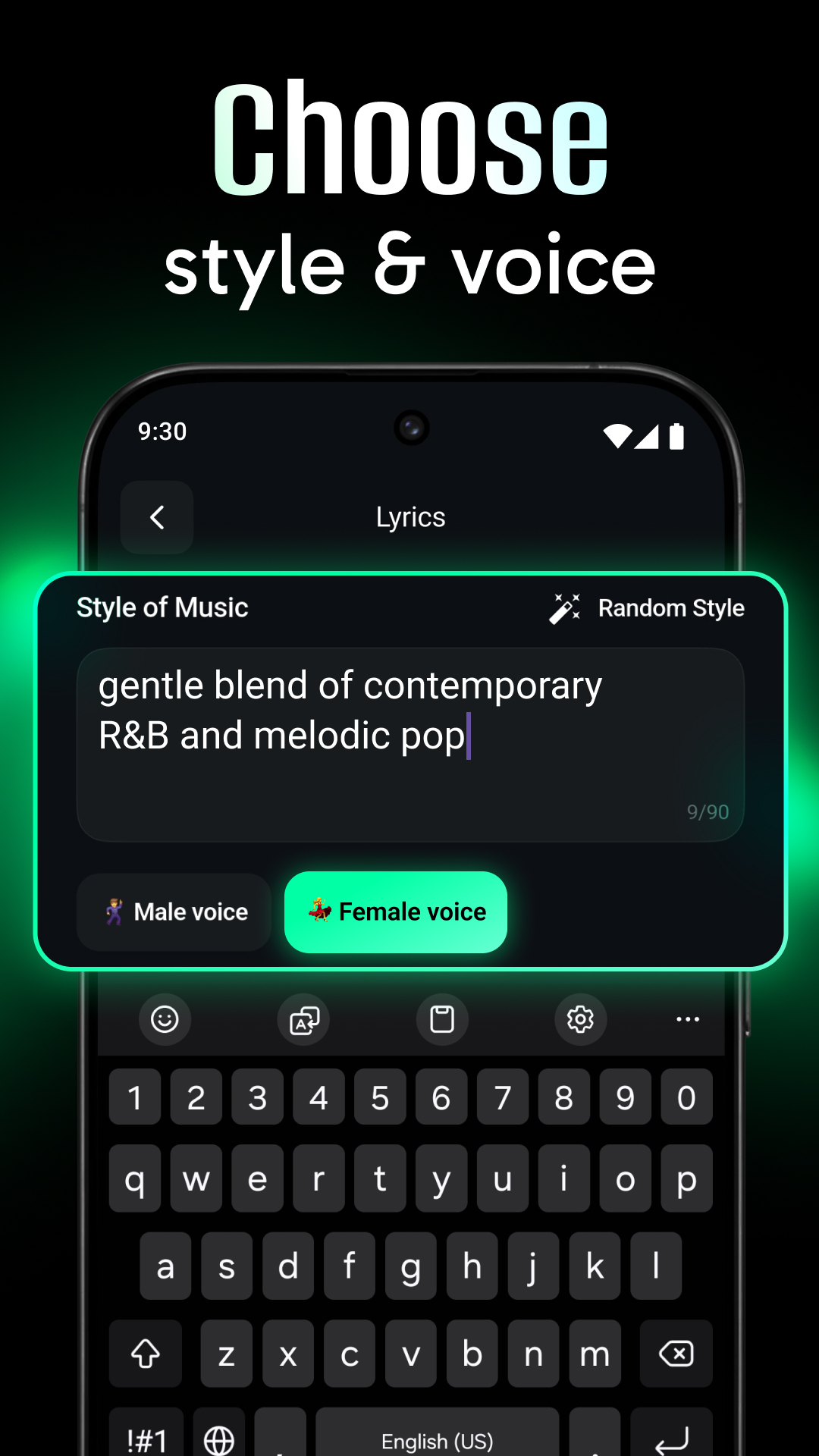 اسکرین شات 4 برنامه AI Music & Song Generator