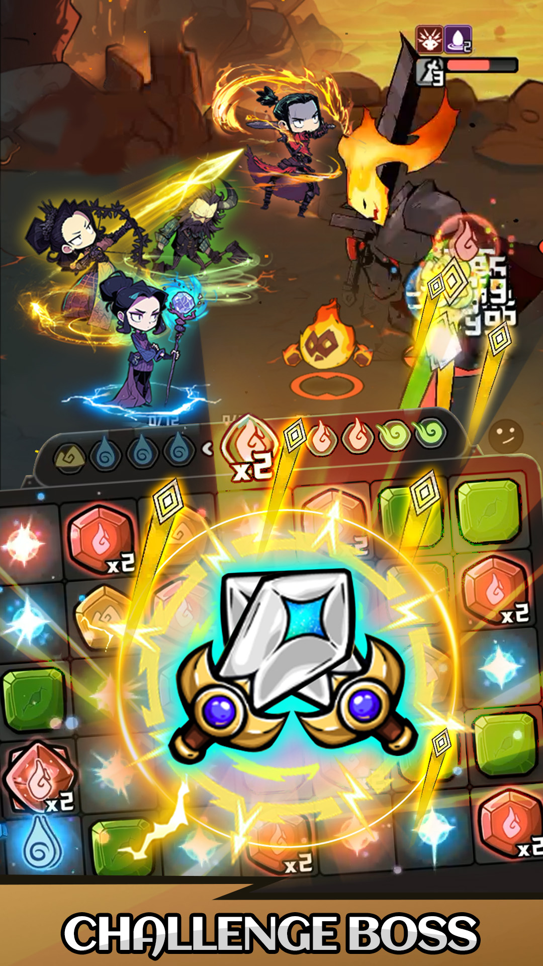 اسکرین شات 3 بازی Match Battle：Heroes Rise