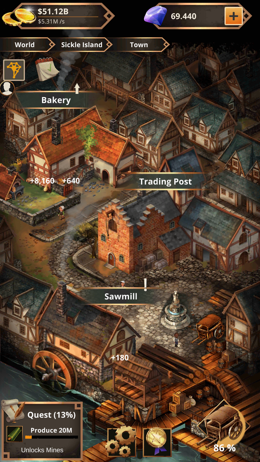 اسکرین شات 3 بازی Idle Medieval Merchant Tycoon