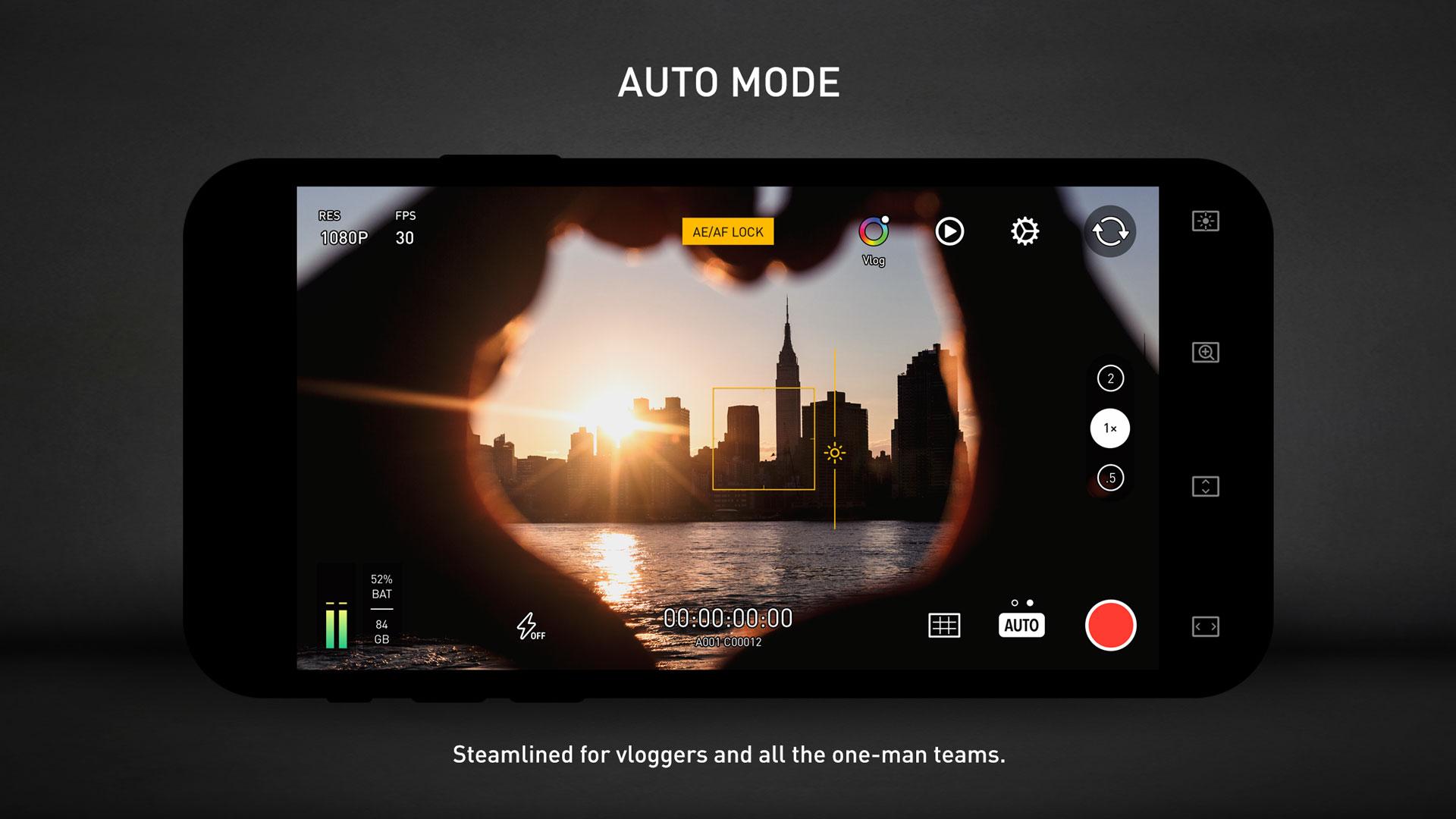اسکرین شات 1 برنامه Protake - Mobile Cinema Camera
