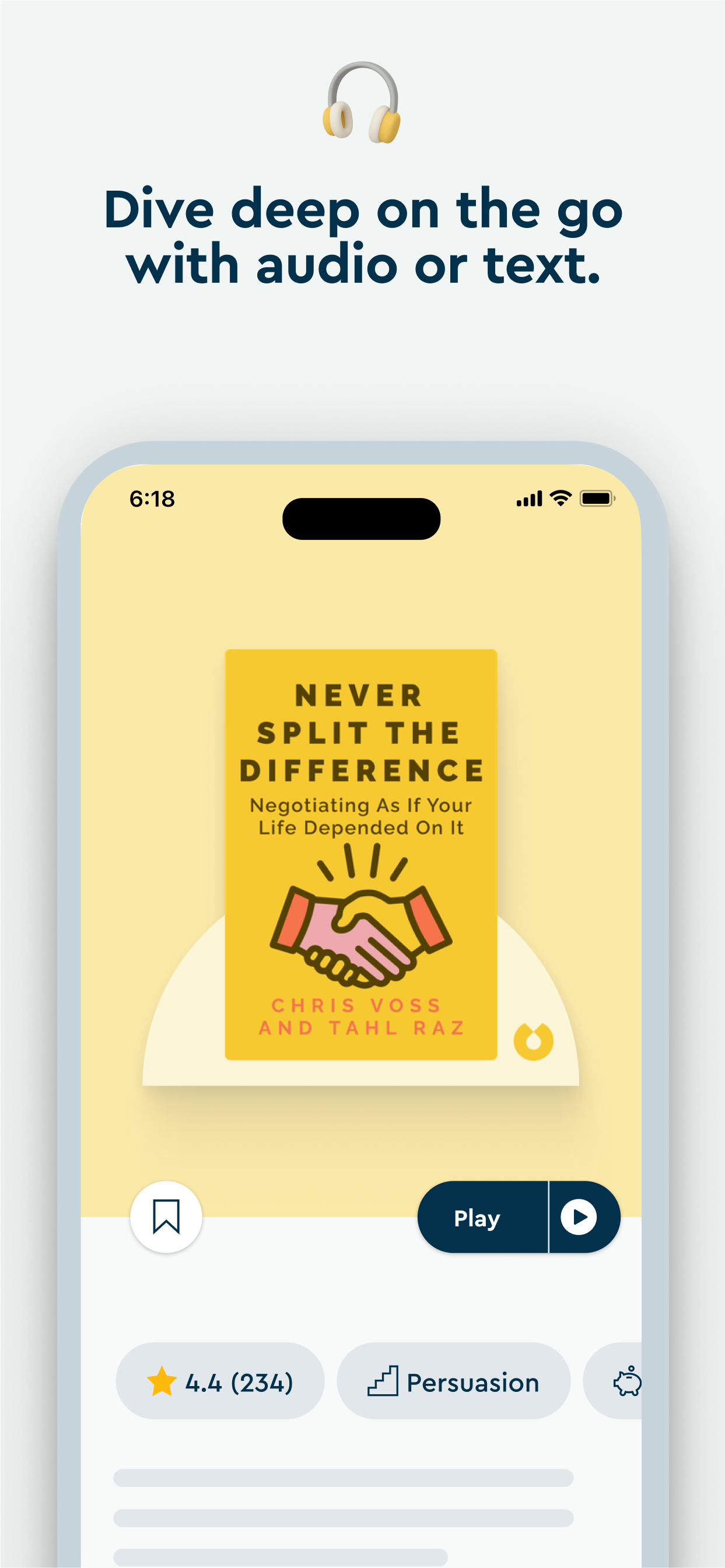 اسکرین شات 5 برنامه Blinkist: Book Summaries Daily