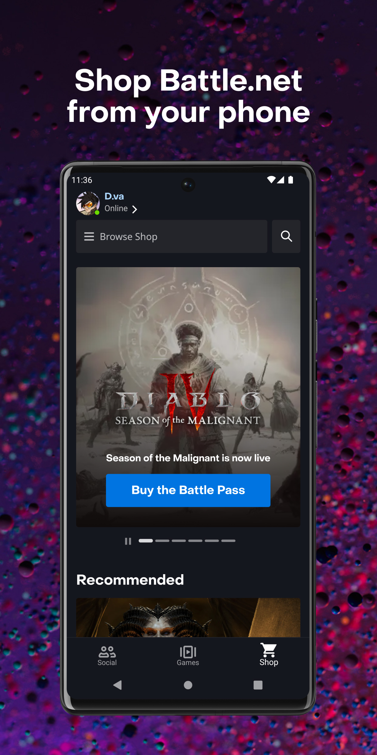 اسکرین شات 2 برنامه Battle.net