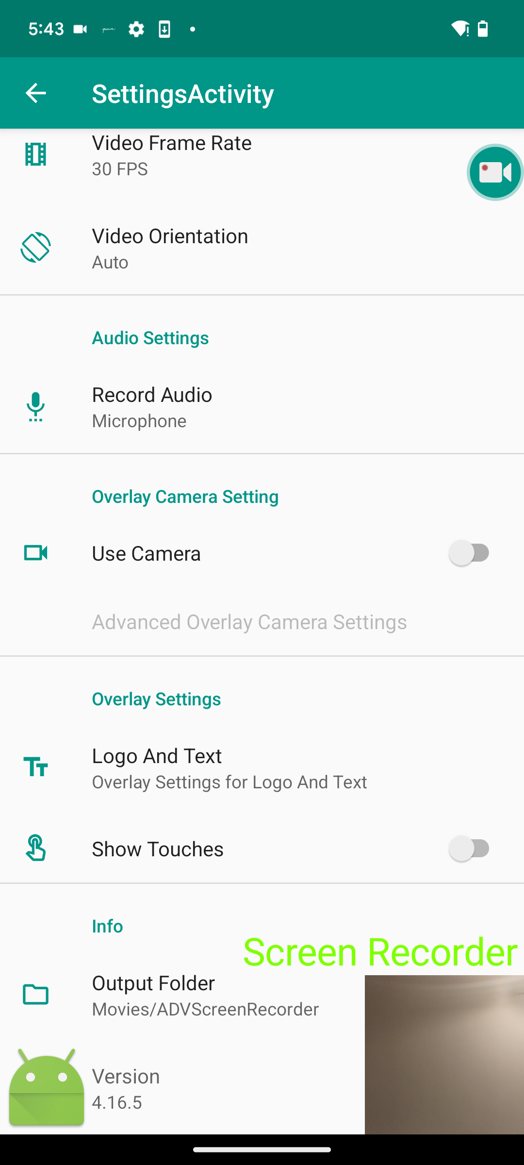 اسکرین شات 5 برنامه ADV Screen Recorder
