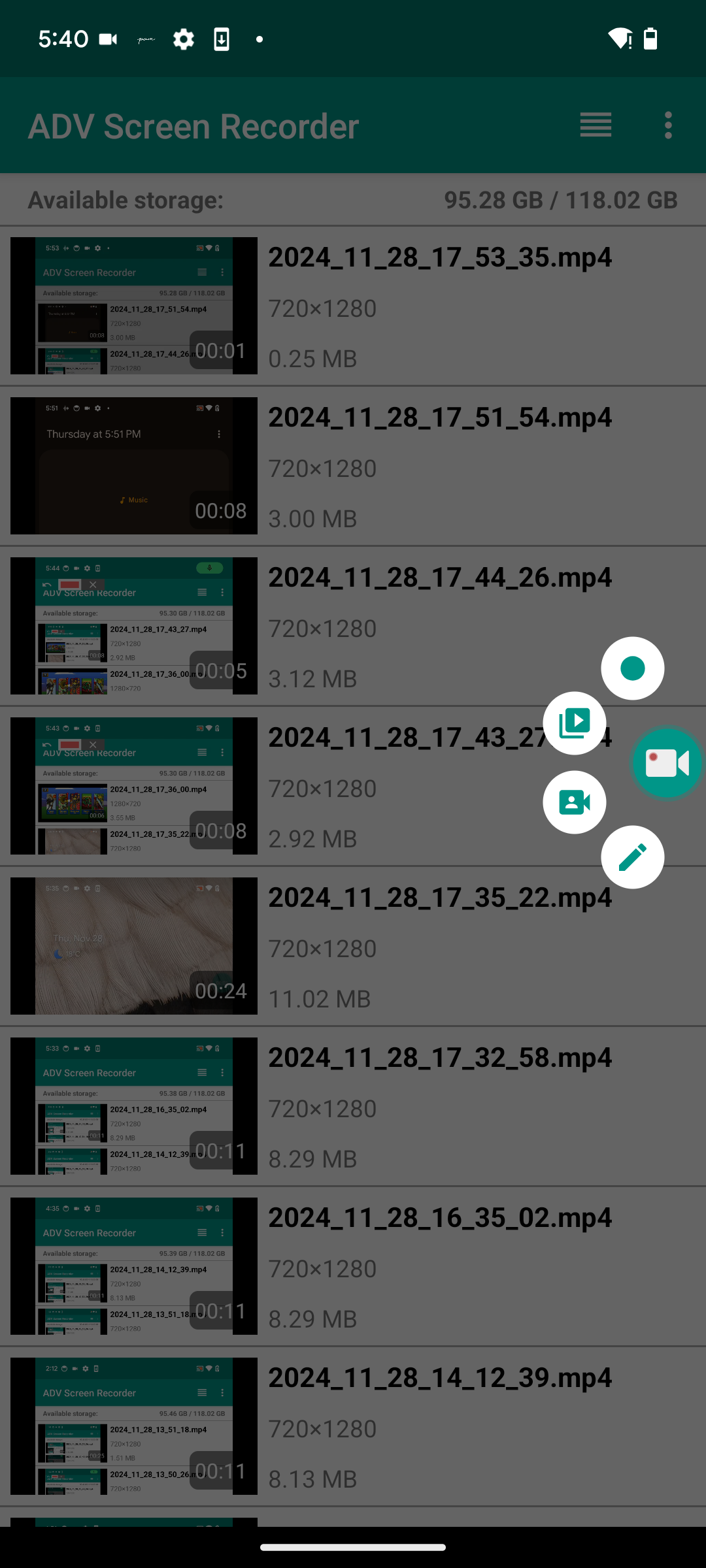 اسکرین شات 2 برنامه ADV Screen Recorder